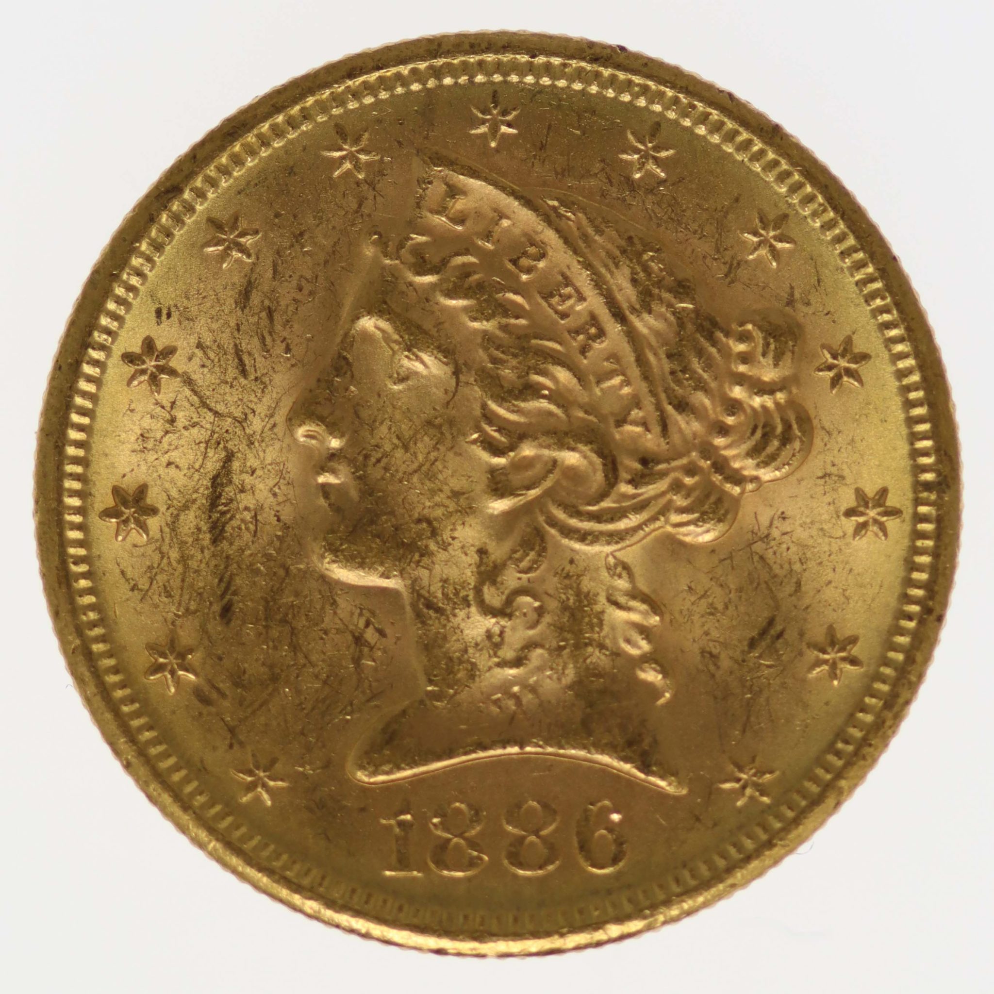 USA 5 Dollars 1886 S  Liberty / Kopf