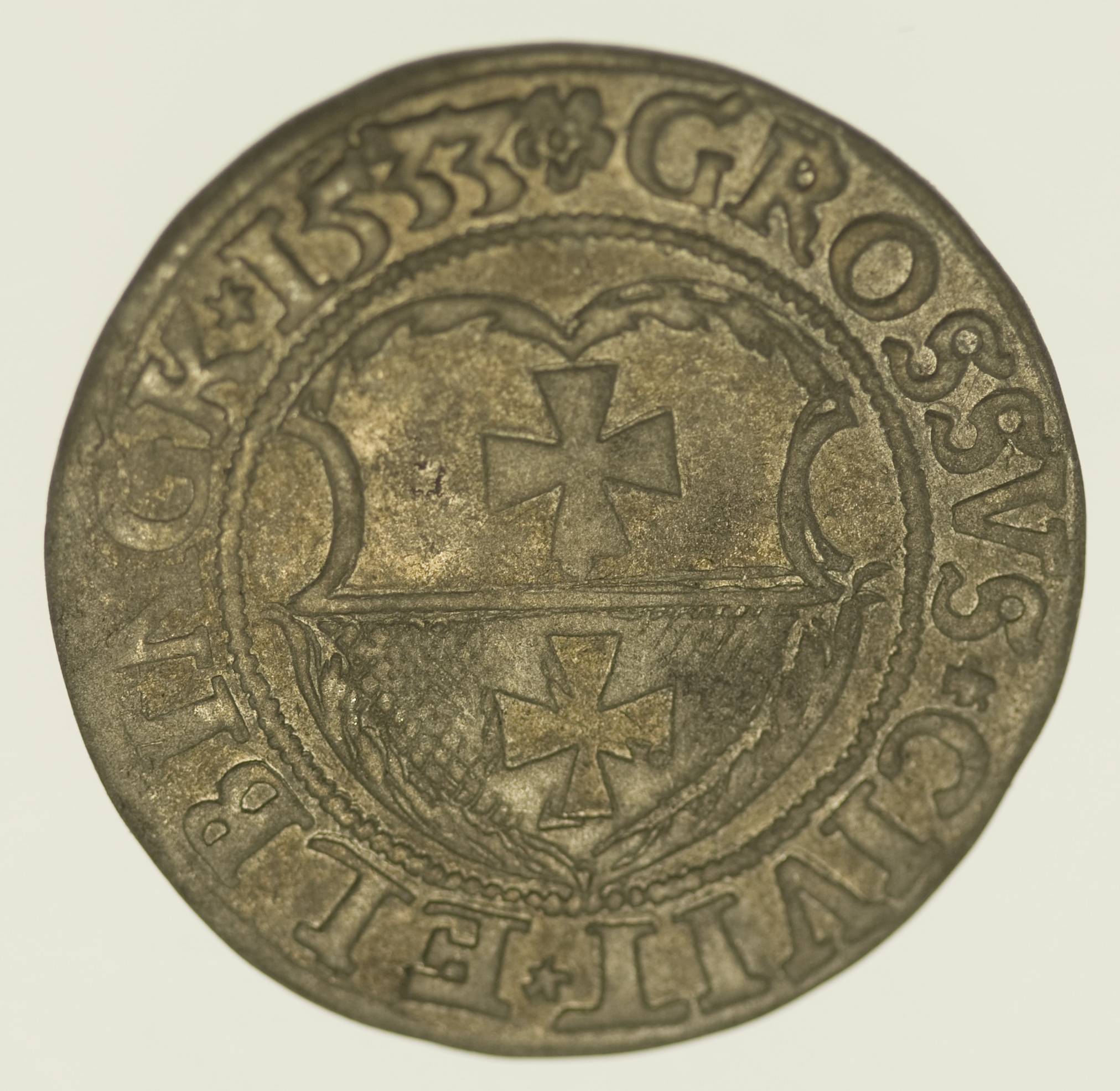 Polen Elbing Groschen 1533 Silber