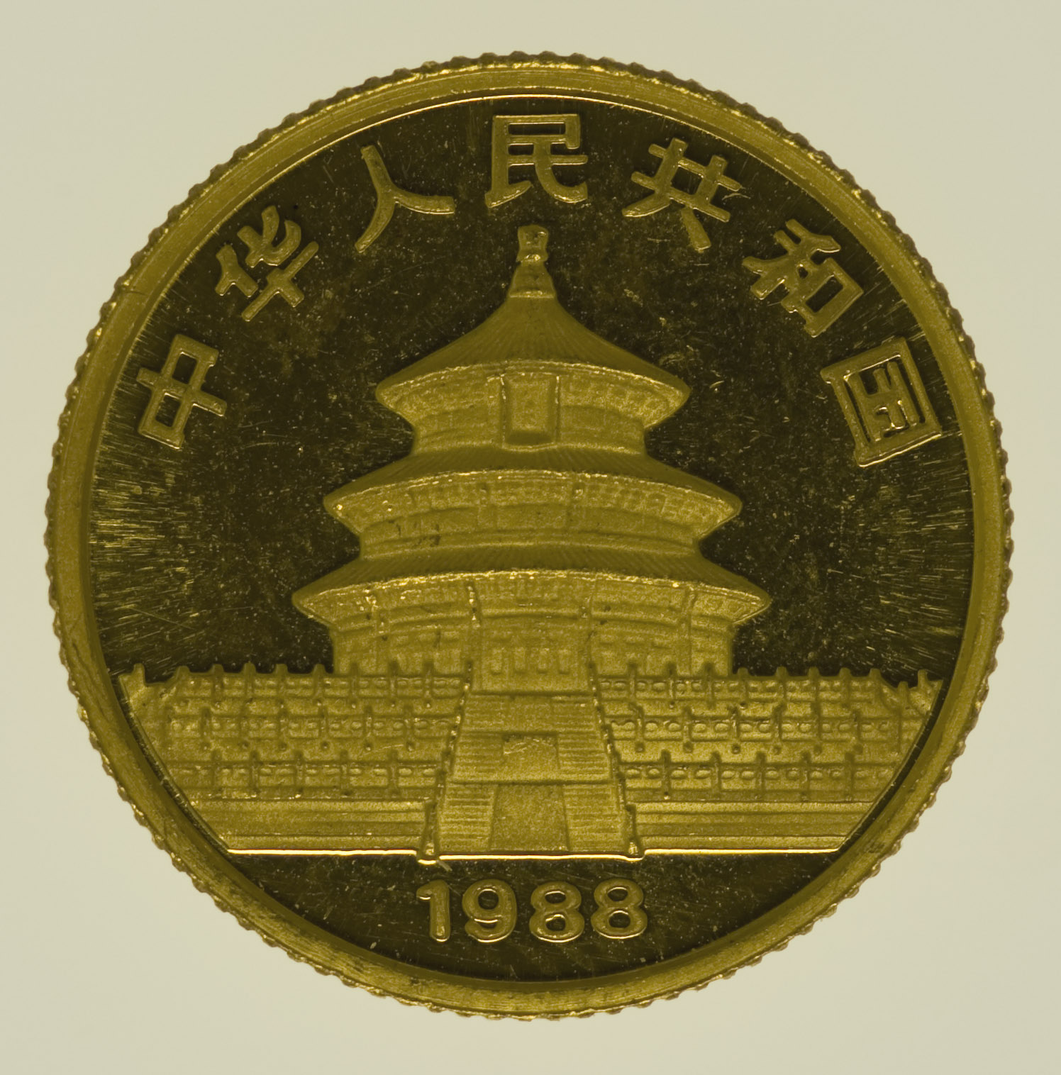 China Panda 10 Yuan 1988 1/10 Unze