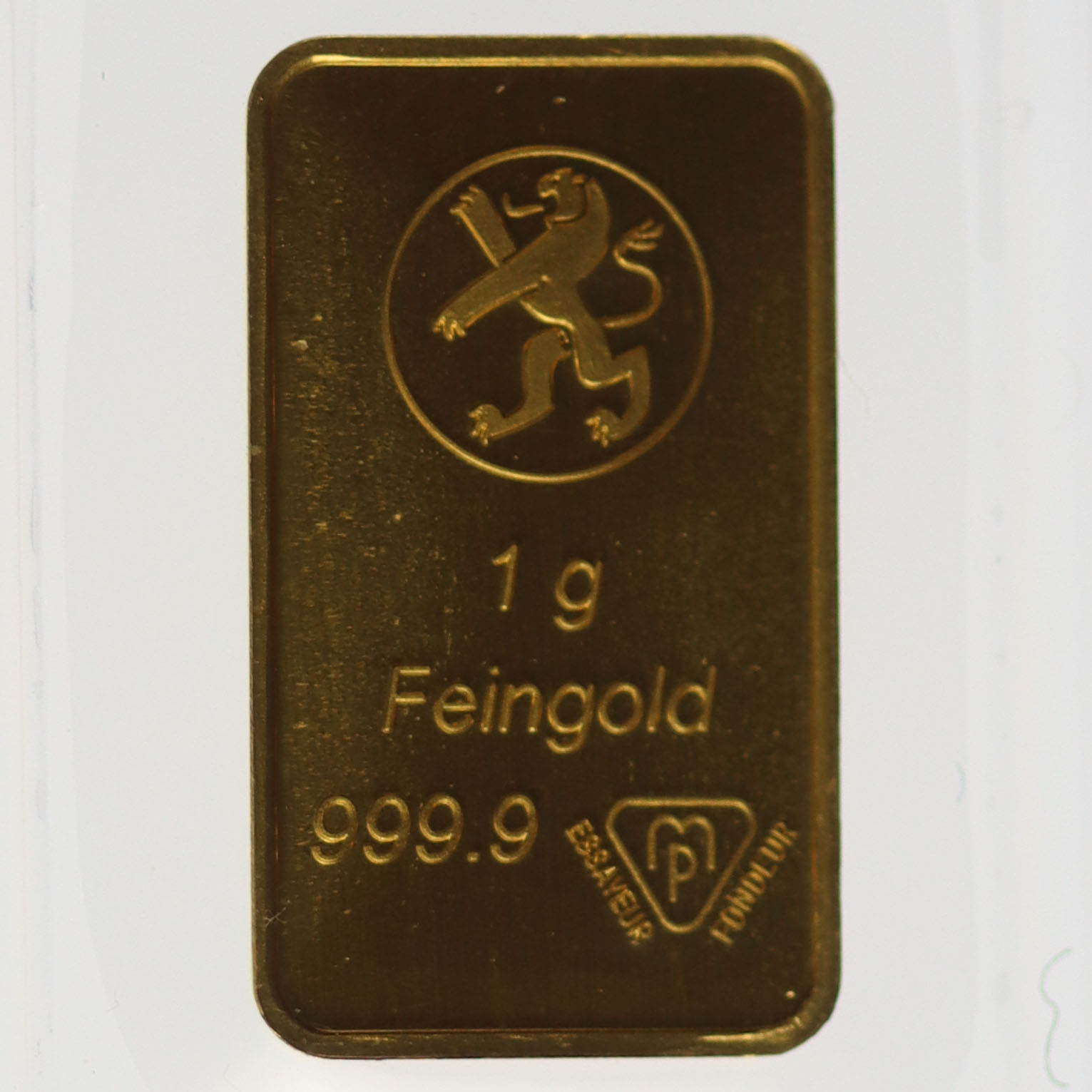Goldbarren 1 Gramm MP für Bank Leu