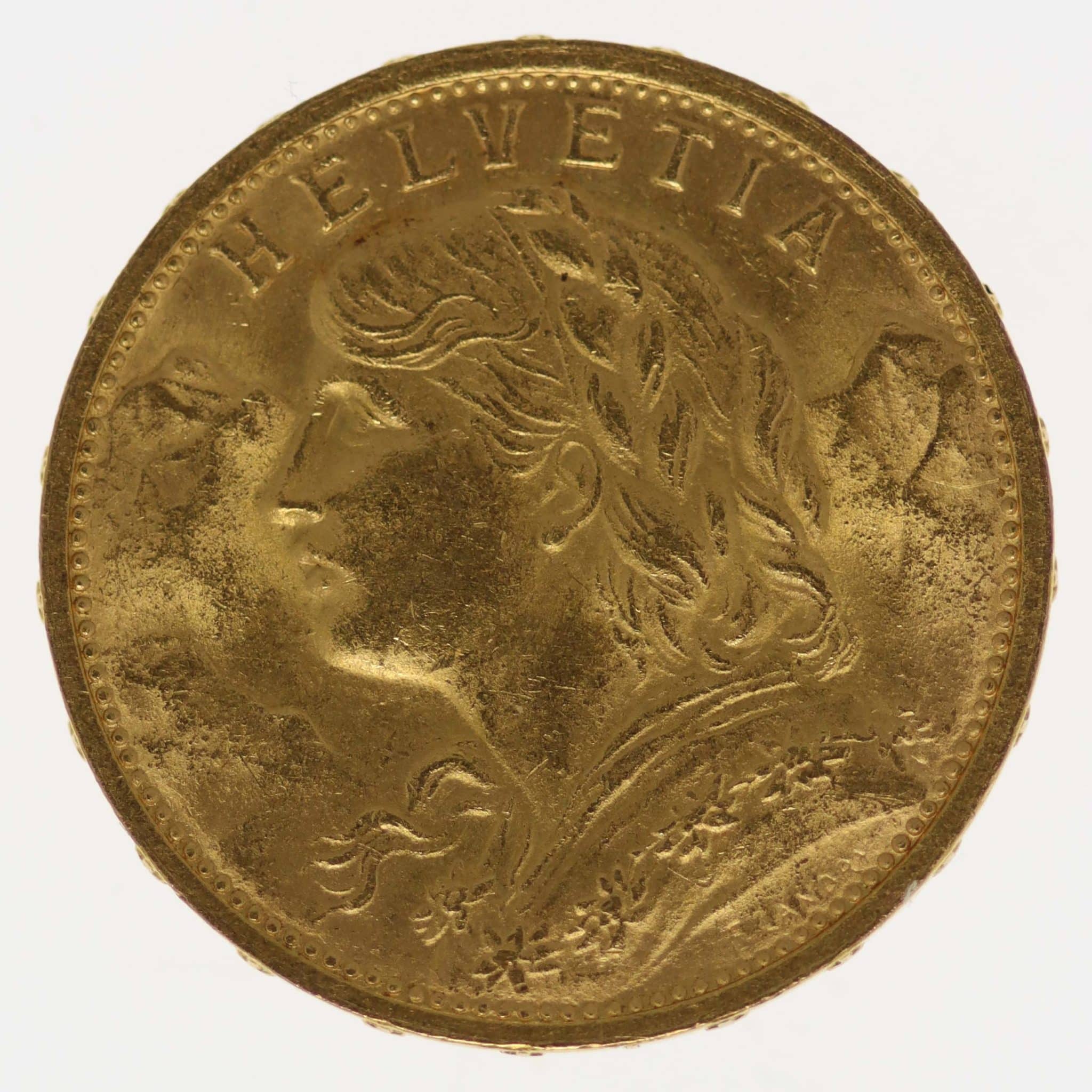 Schweiz 20 Franken 1909 B Vreneli
