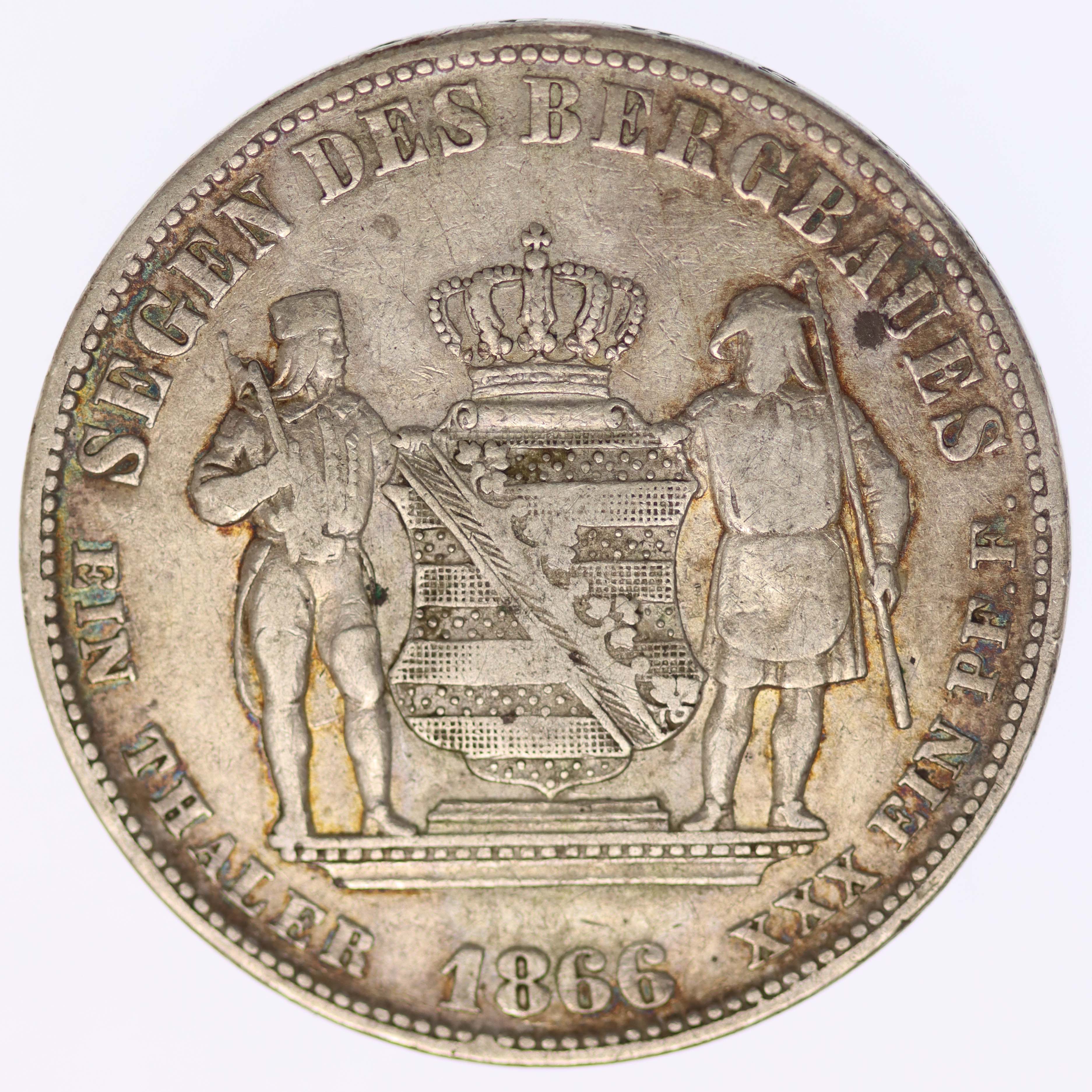 Sachsen Johann Ausbeutetaler 1866