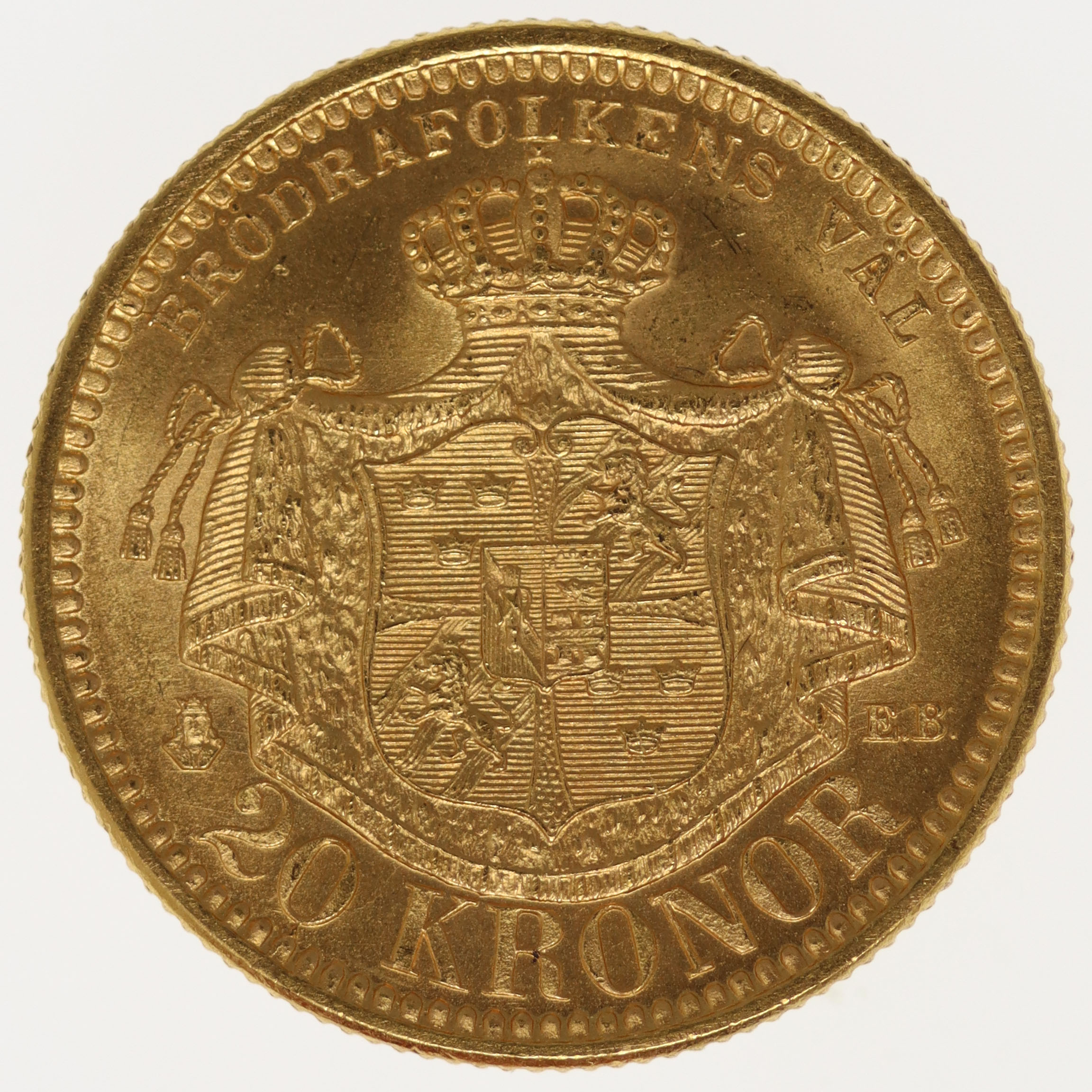Schweden Oskar II. 20 Kronen 1889 E.B.