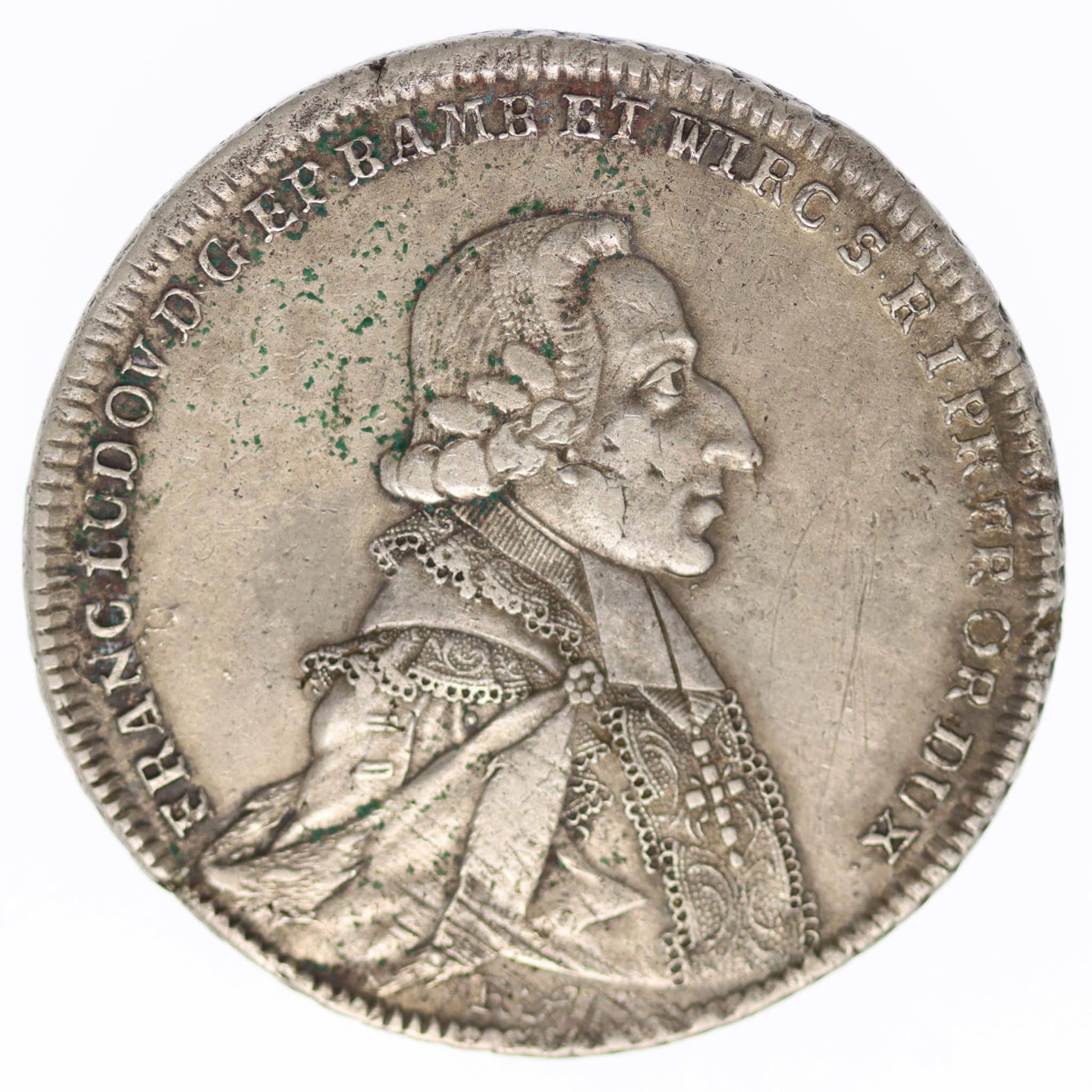 Würzburg Franz Ludwig von Erthal Konventionstaler 1785