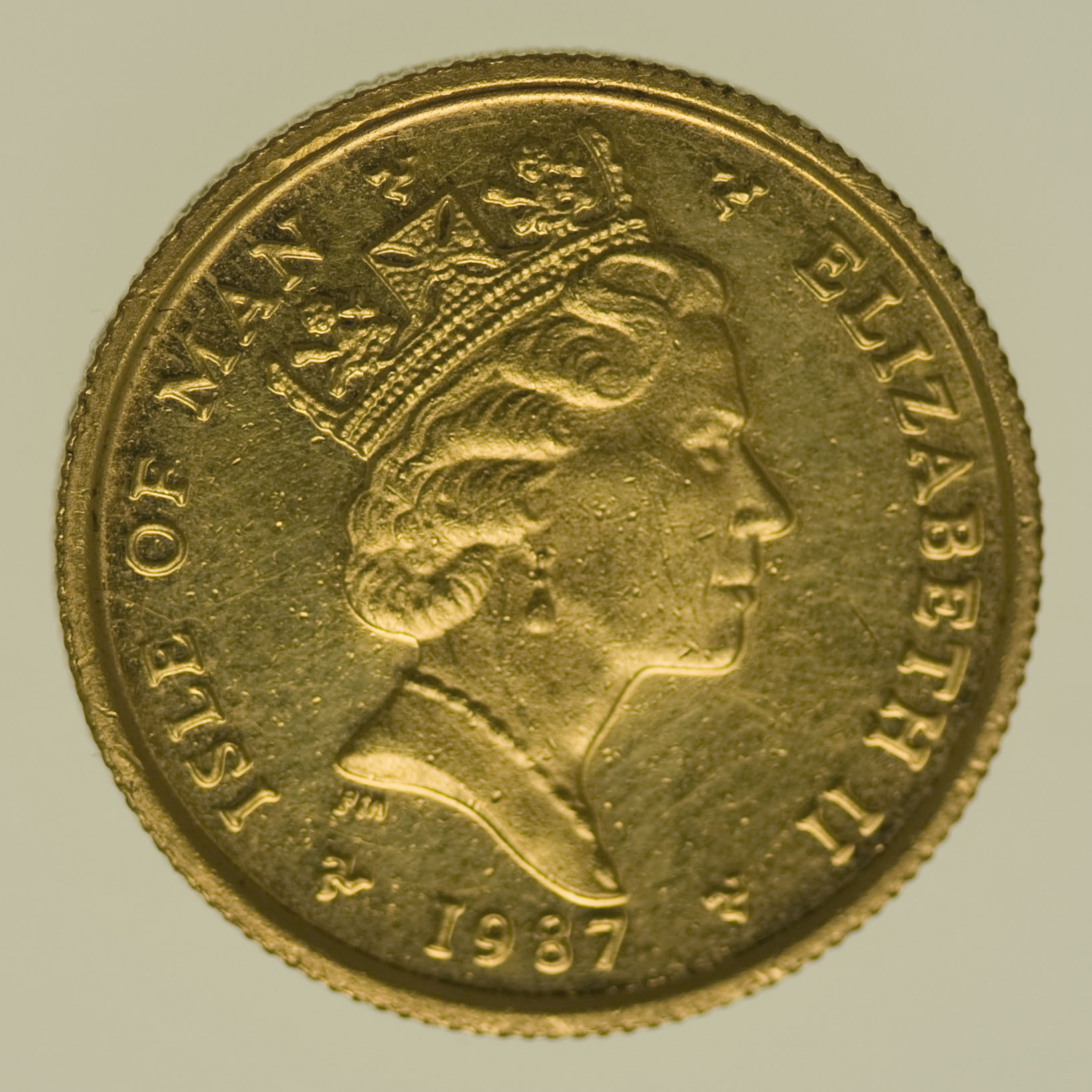Isle of Man Elisabeth II. 1/10 OZ 1987 Angel