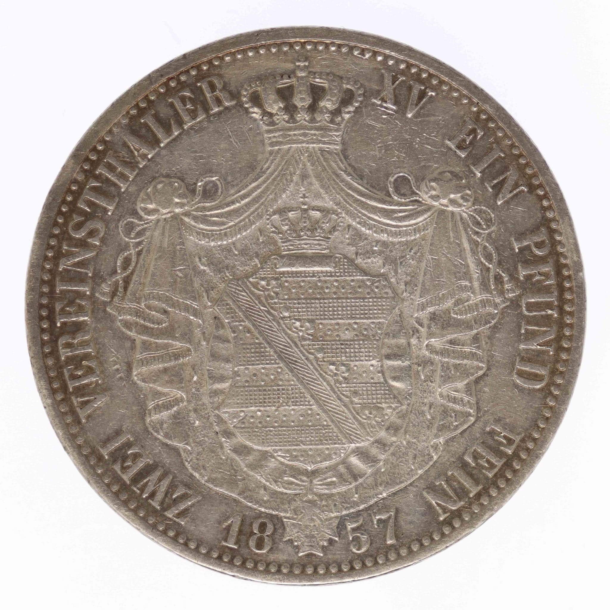 Sachsen Johann Doppeltaler 1857
