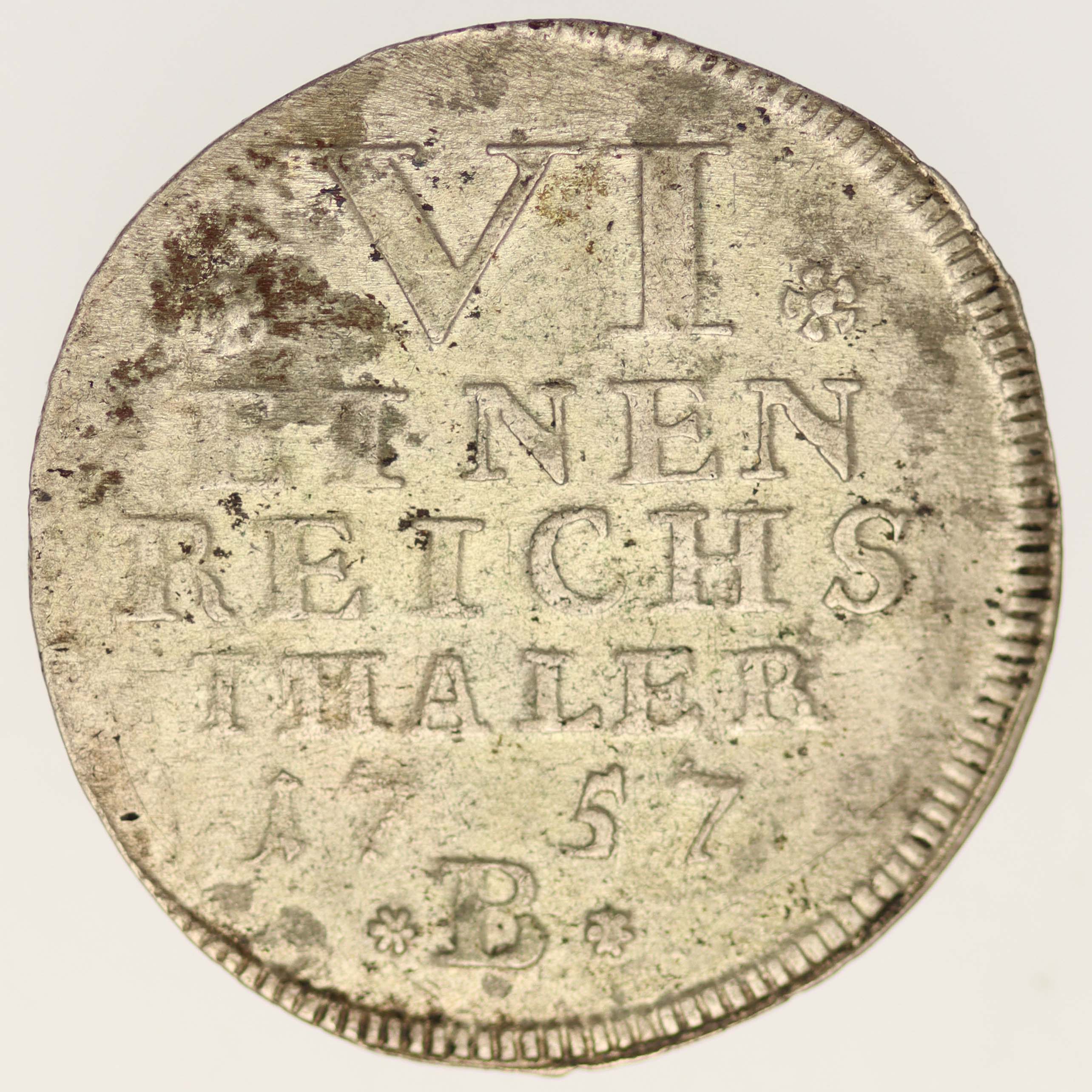 Brandenburg Bayreuth Friedrich II. 1/6 Taler 1757