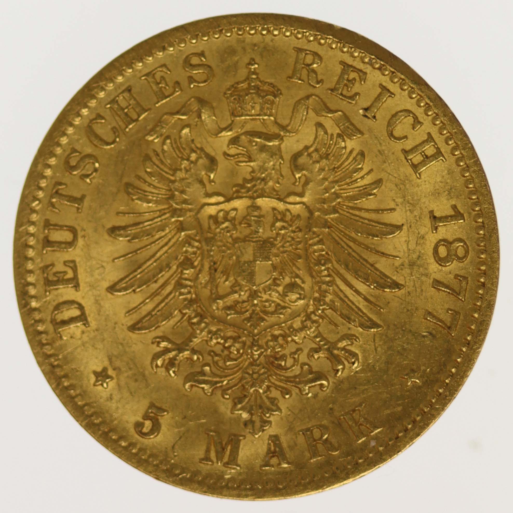Preussen Wilhelm I. 5 Mark 1877 A