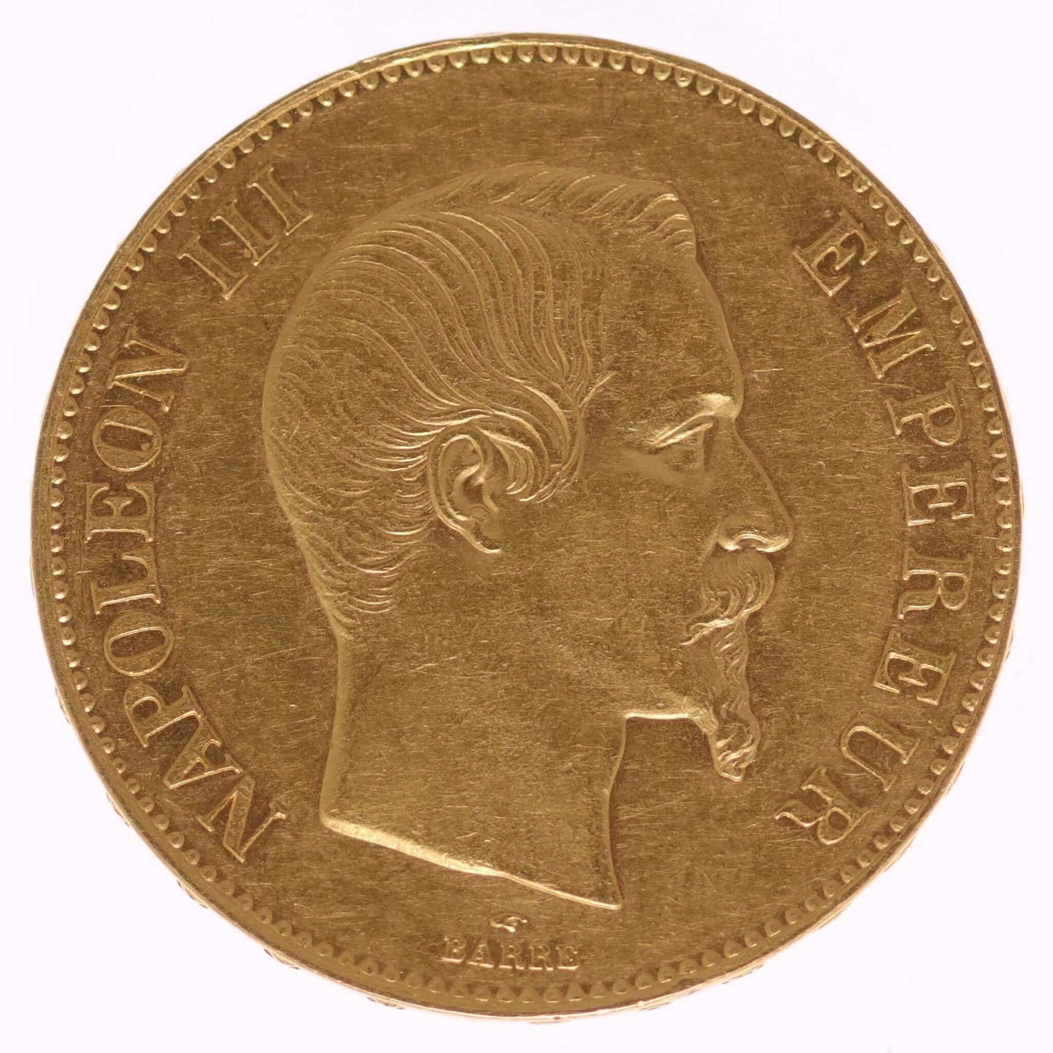 Frankreich Napoleon III. 100 Francs 1858 A