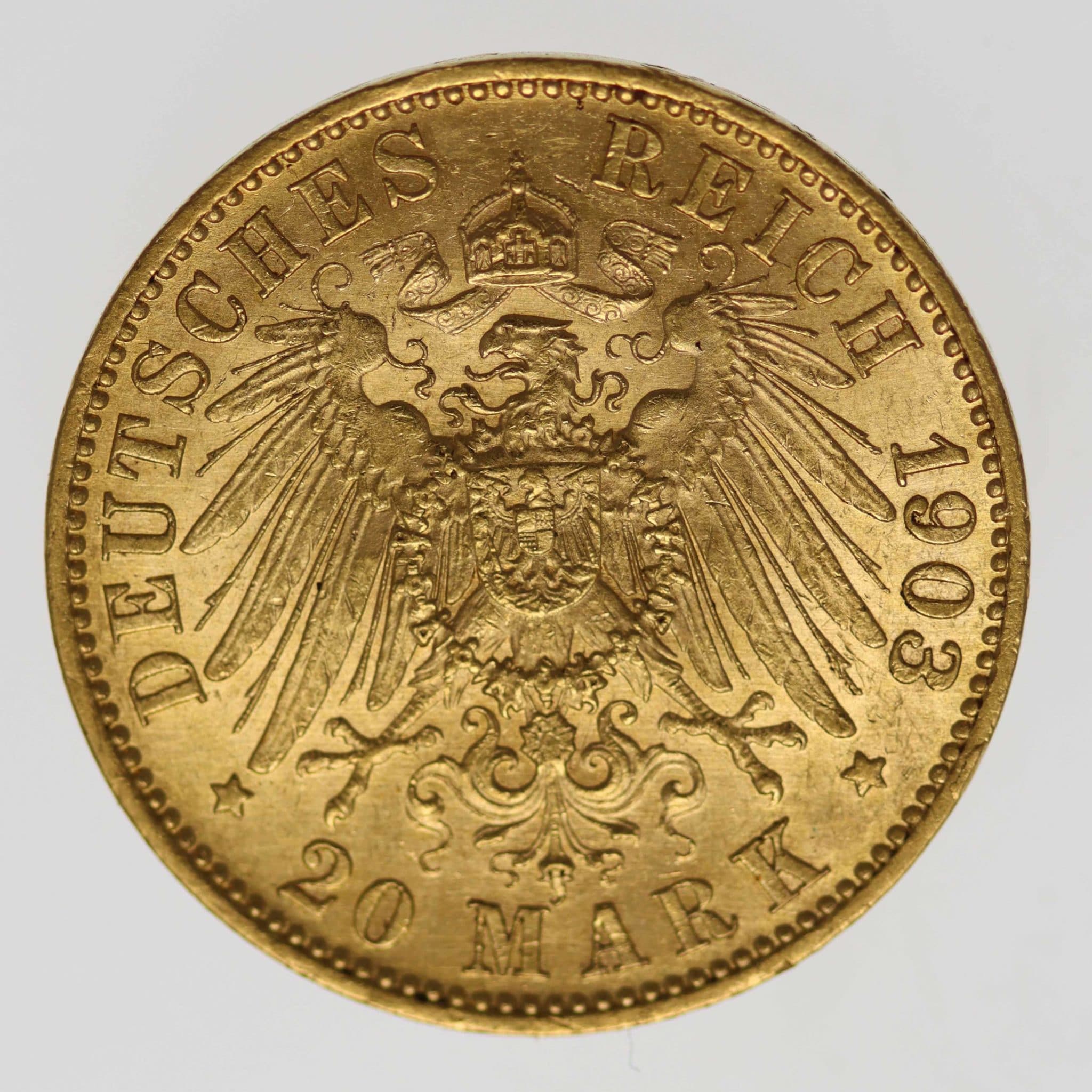 Hessen Ernst Ludwig 20 Mark 1903