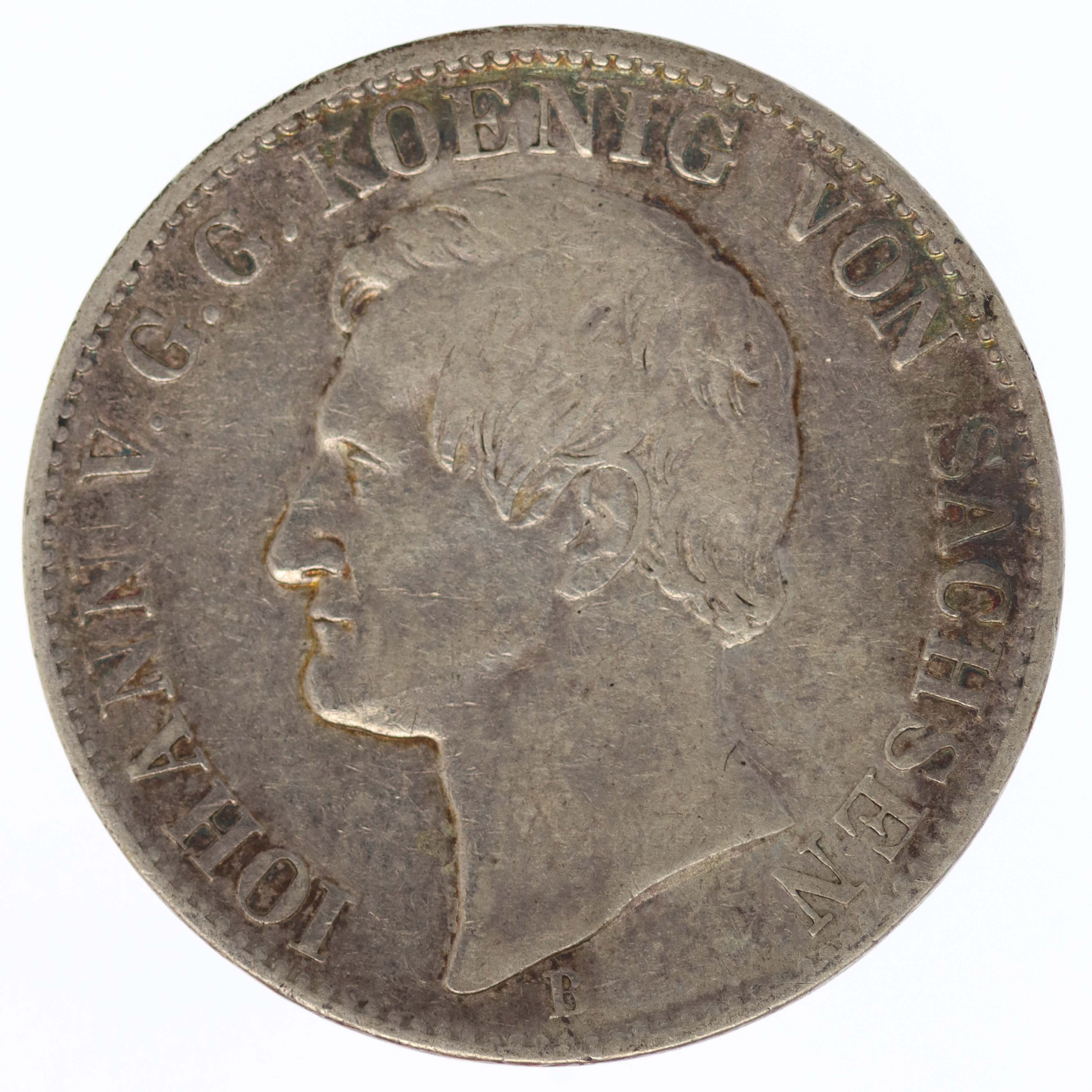 Sachsen Johann Ausbeutetaler 1866