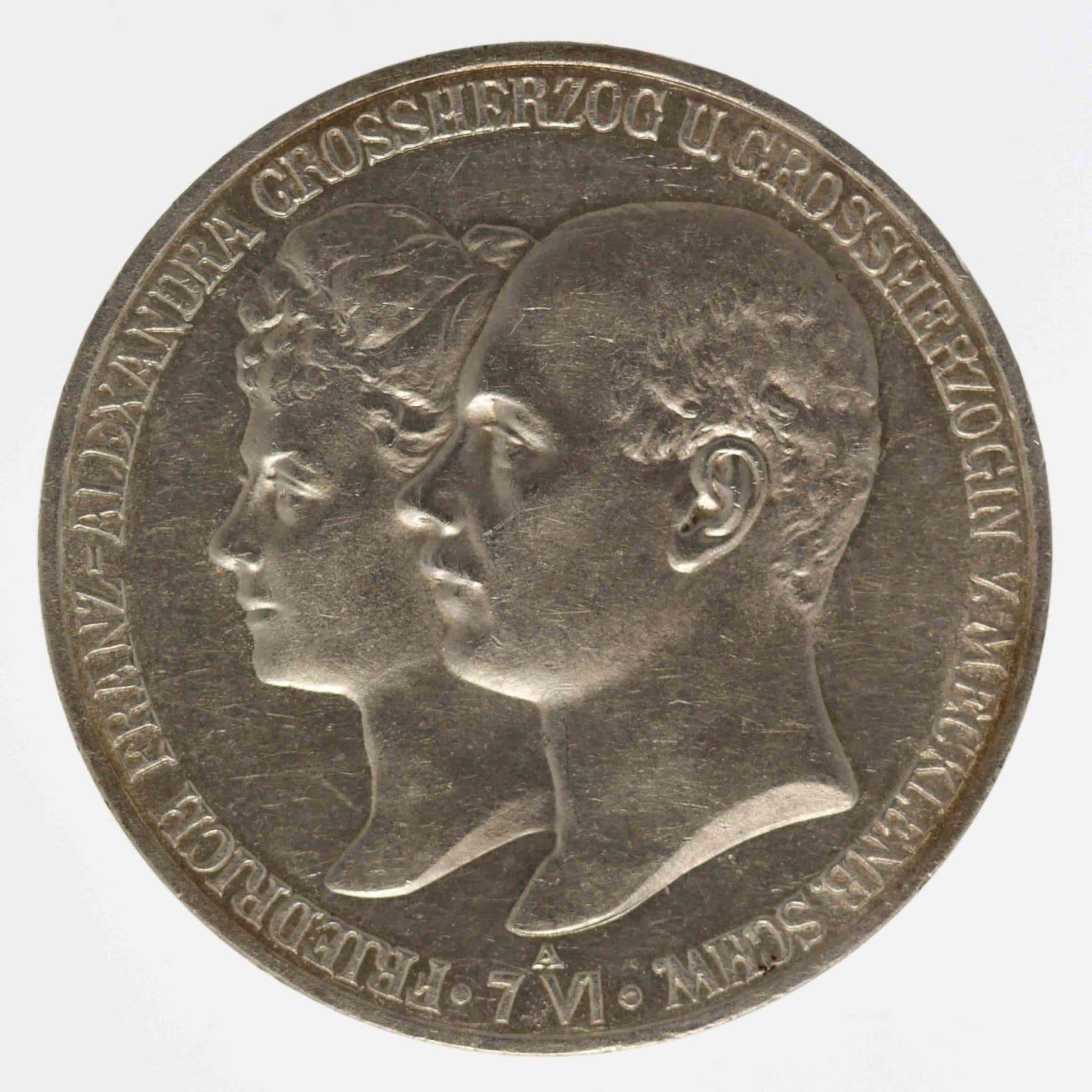 Mecklenburg-Schwerin Friedrich Franz IV. 5 Mark 1904