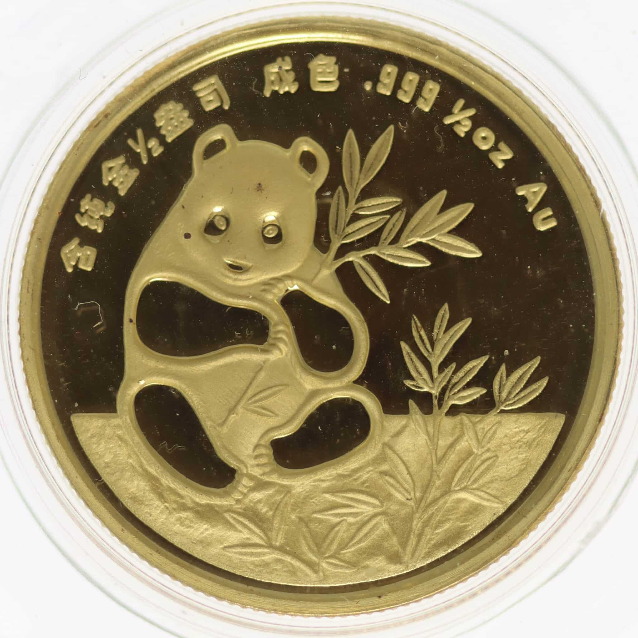 China Panda 1/2 Unze 1990 Munich International Coin Show