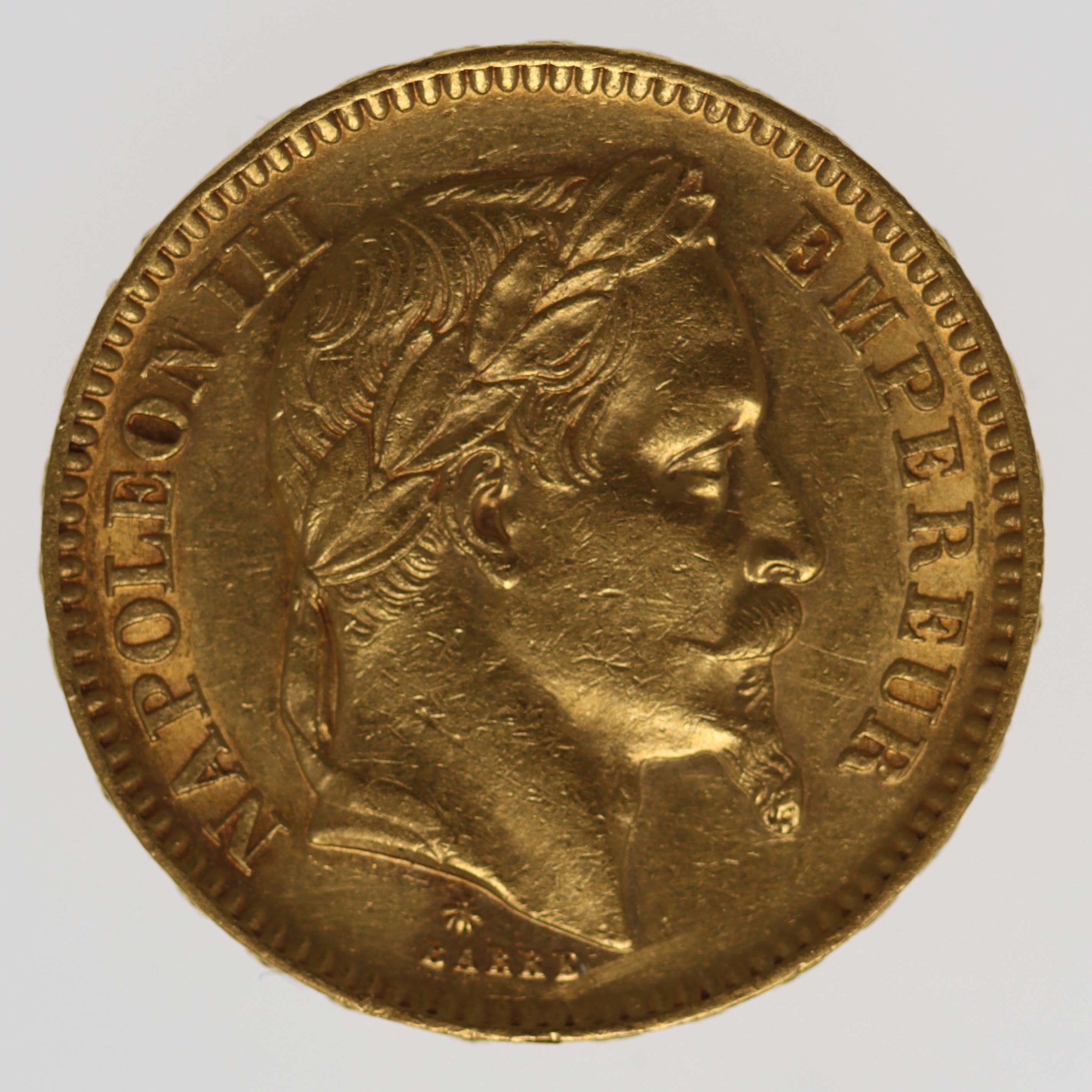 Frankreich Napoleon III. 20 Francs 1863 A