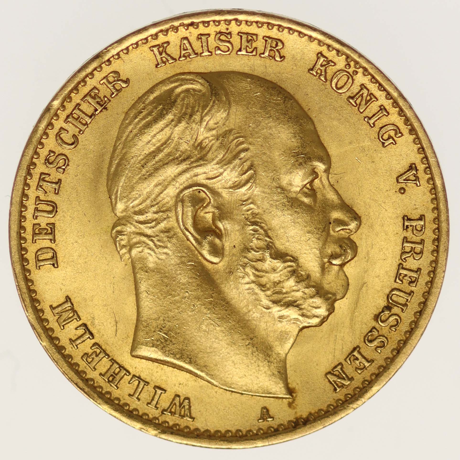 Preussen Wilhelm I. 10 Mark 1874 A
