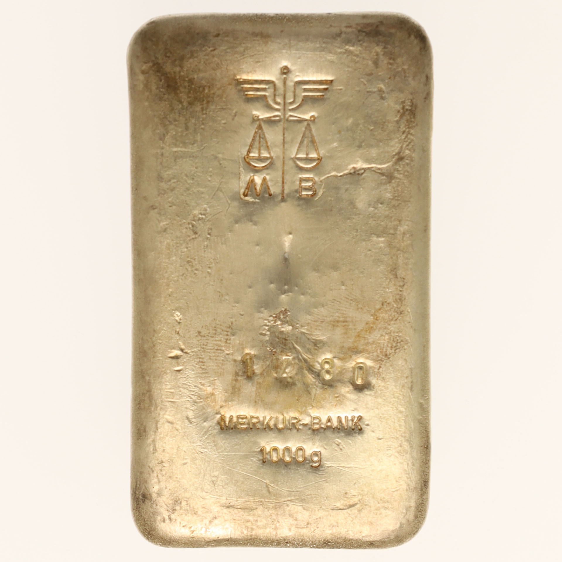 Silberbarren 1 Kilogramm Degussa für Merkur Bank München