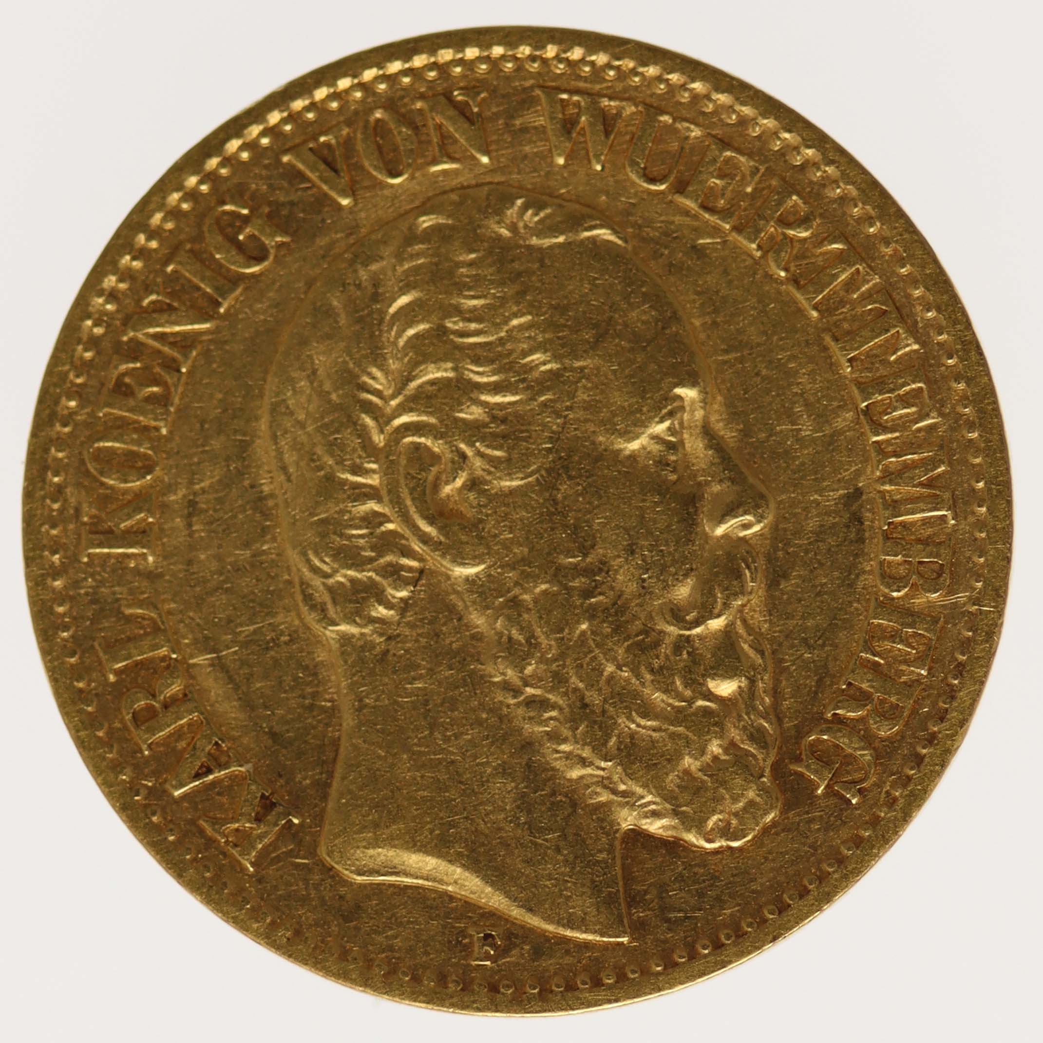 Württemberg Karl 10 Mark 1888