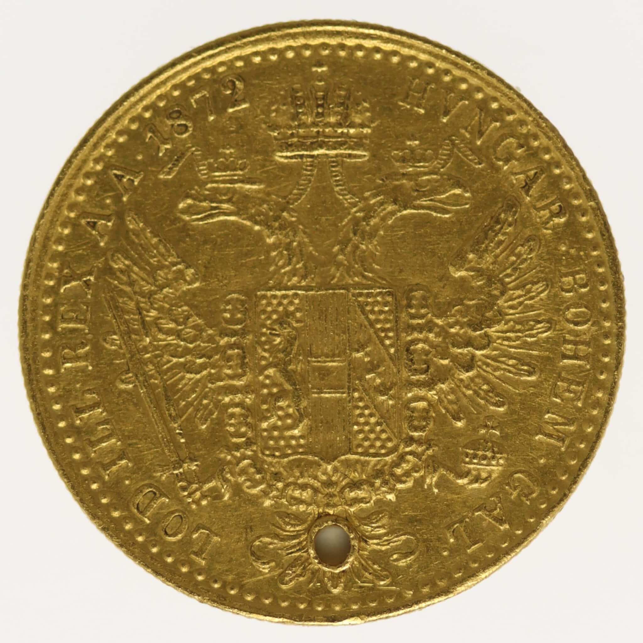 Österreich Kaiserreich Franz Joseph I. Dukat 1872