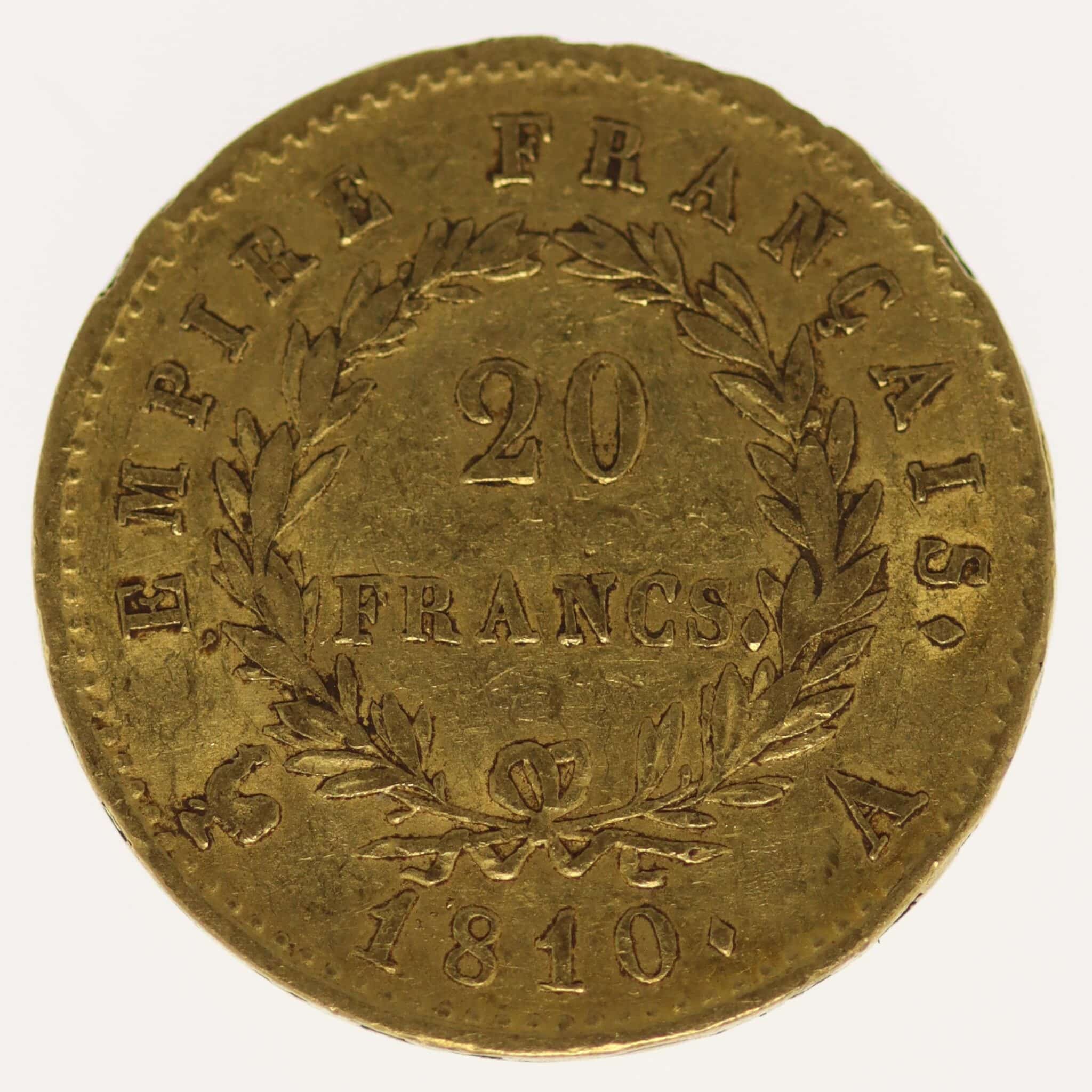 Frankreich Napoleon I. 20 Francs 1810 A