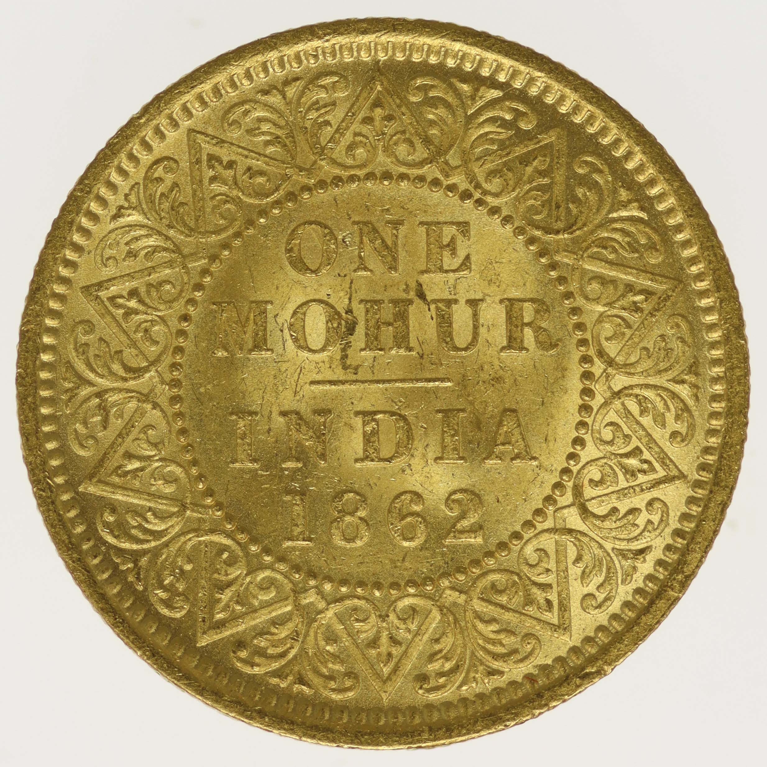 Indien Victoria Mohur 1862