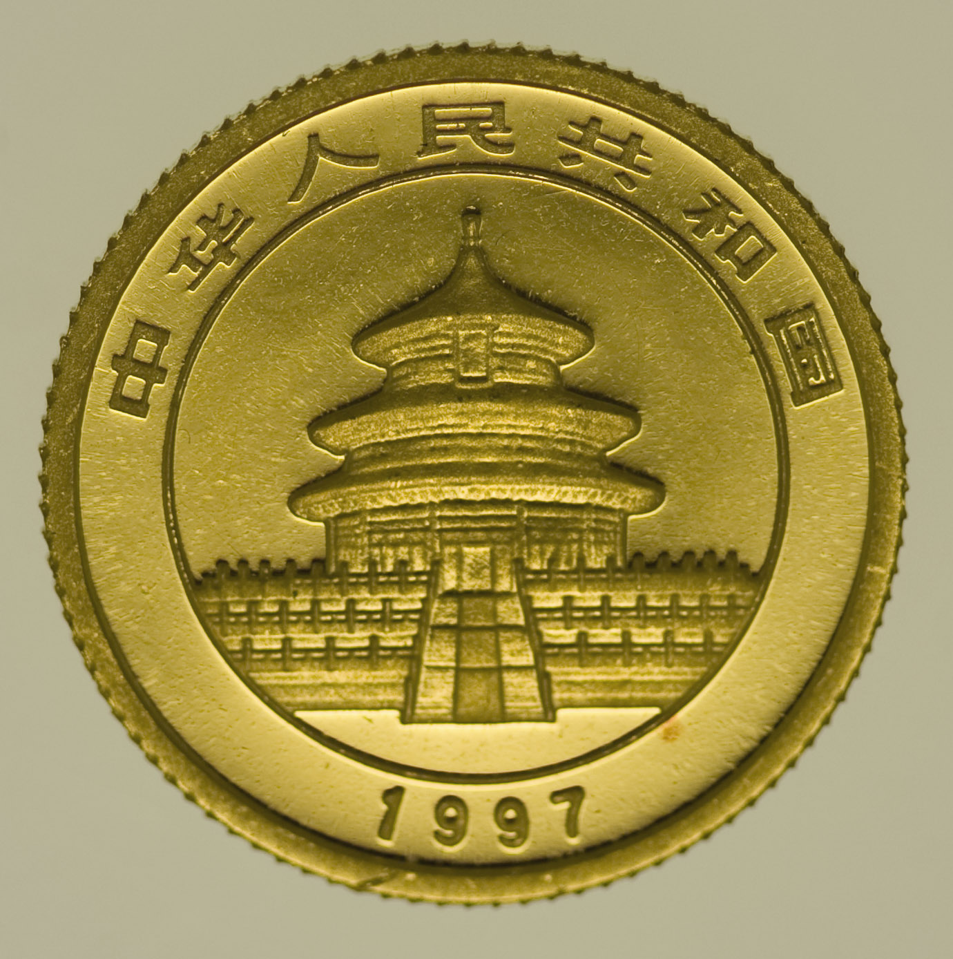 China Panda 5 Yuan 1997 1/20 Unze