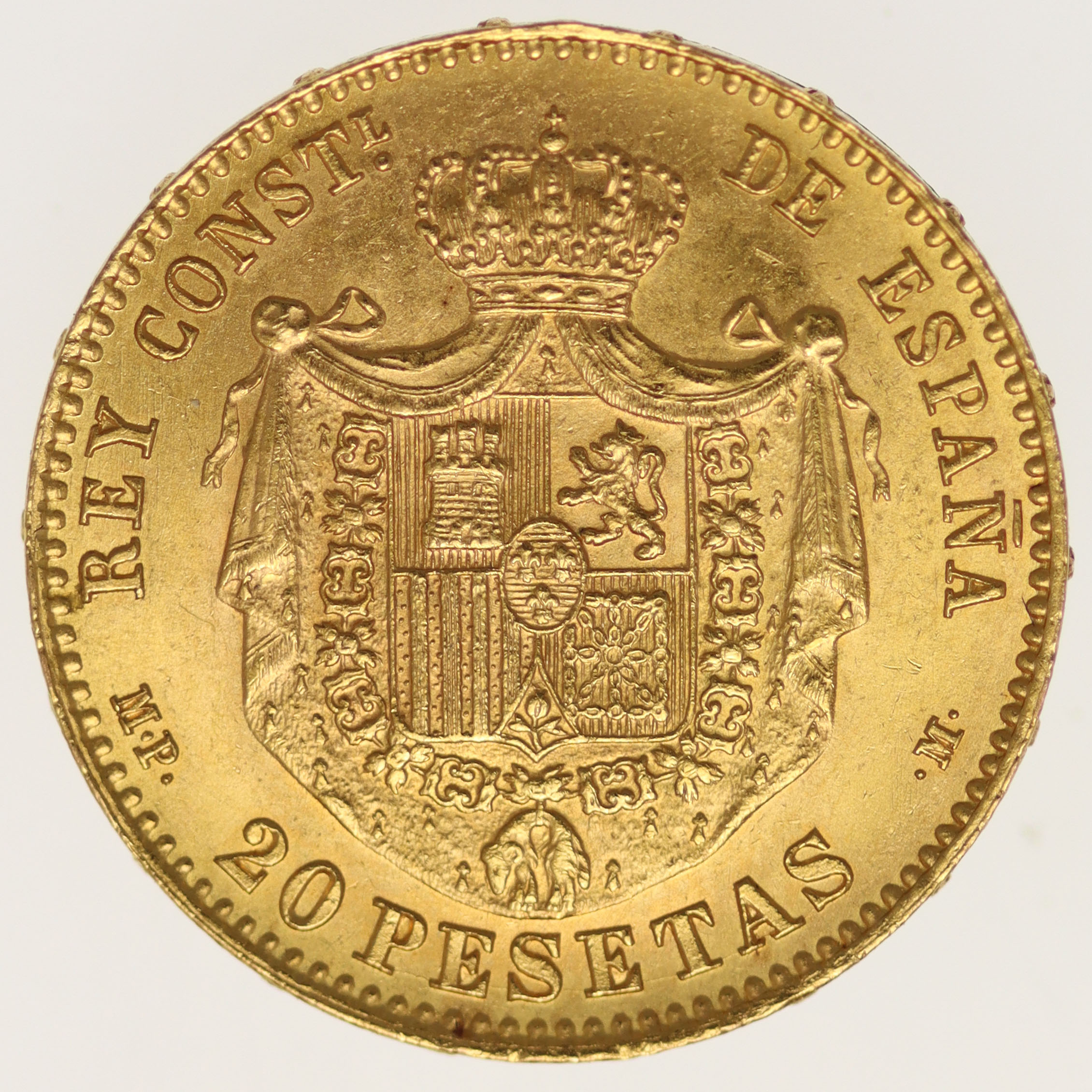 Spanien Alfonso XIII. 20 Pesetas 1890 / 18-90