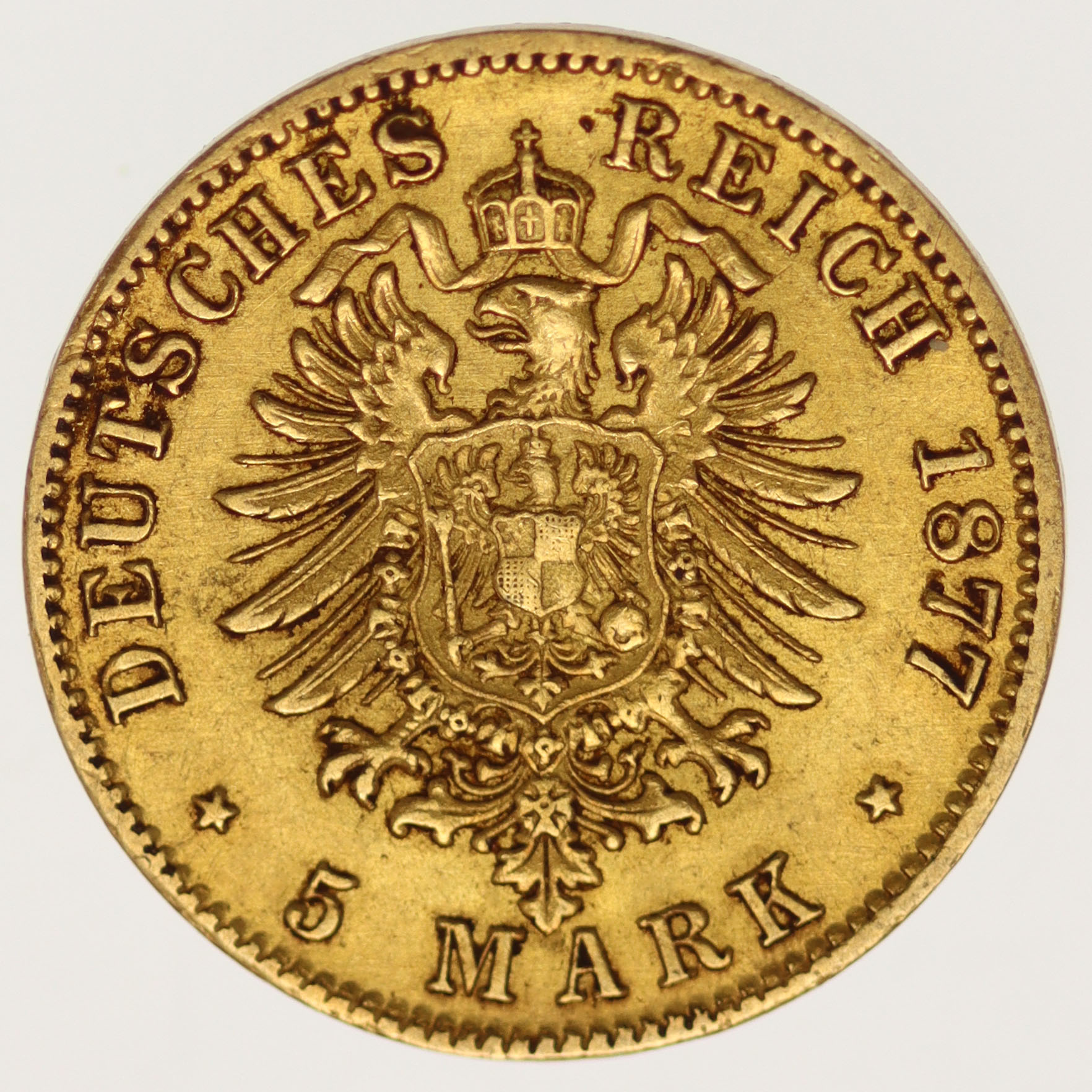 Baden Friedrich I. 5 Mark 1877 G
