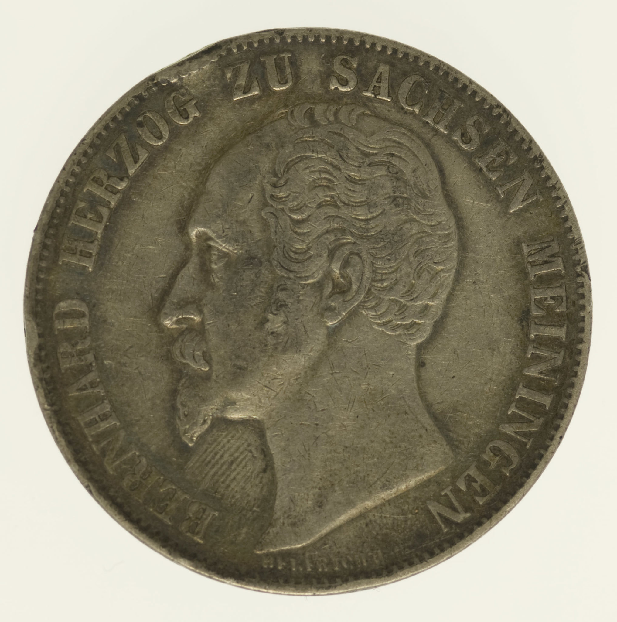 Sachsen Meiningen Bernhard Erich Freund 2 Gulden 1854