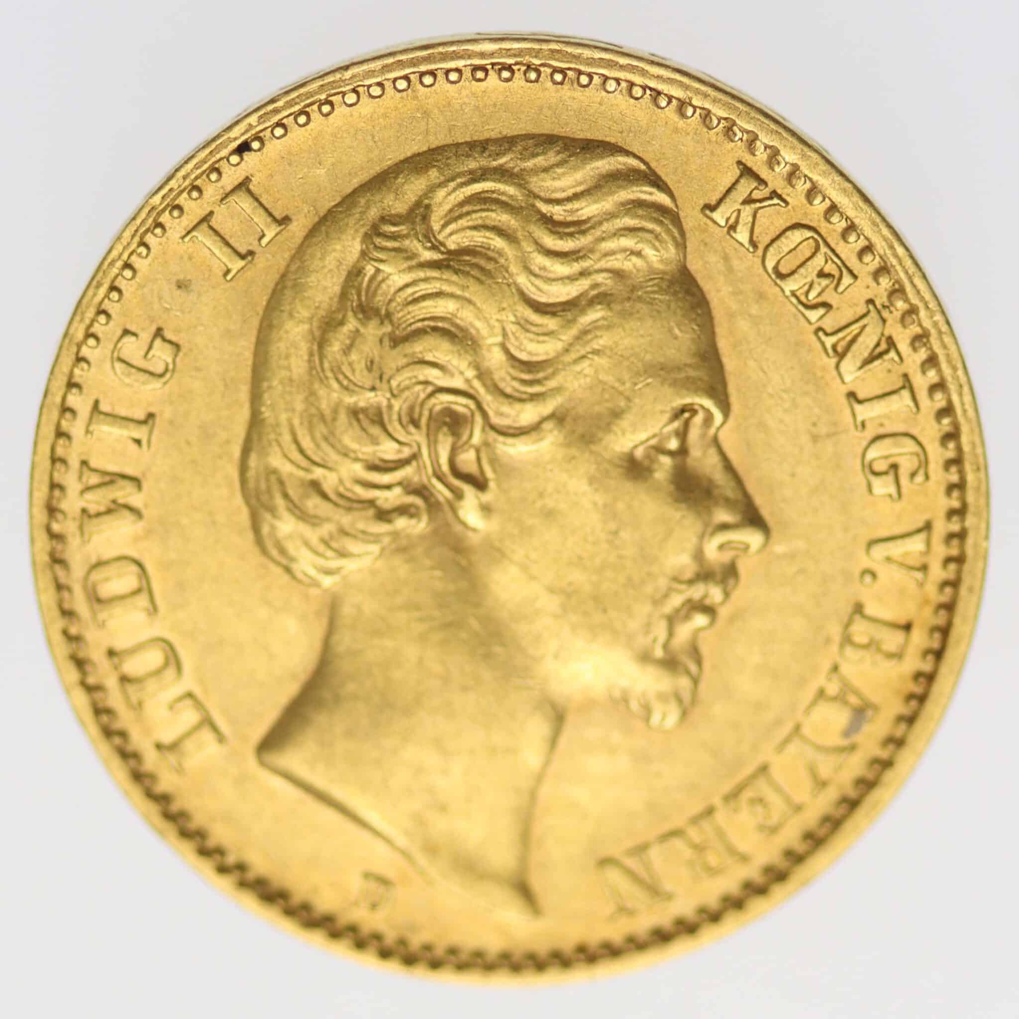 Bayern Ludwig II. 10 Mark 1875