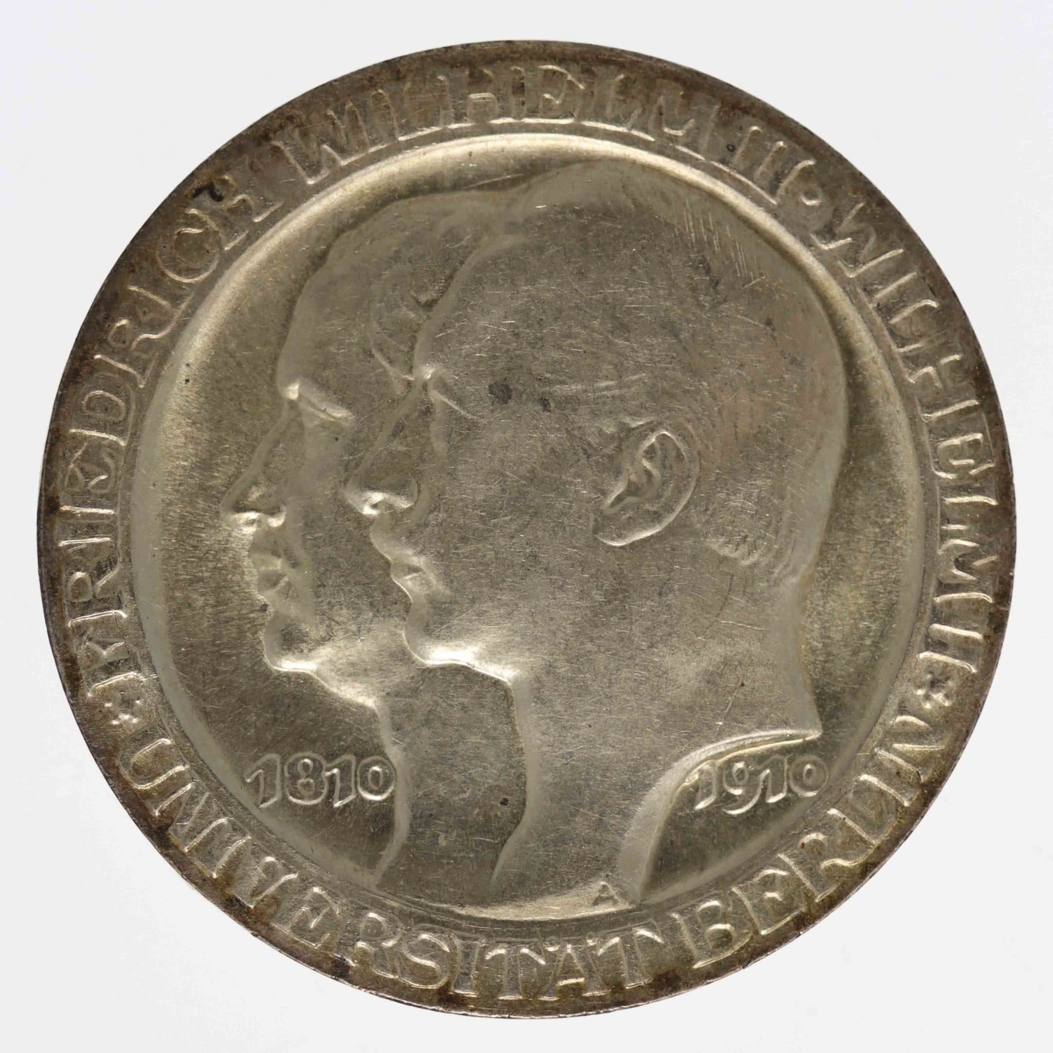 Preussen Wilhelm II. 3 Mark 1910