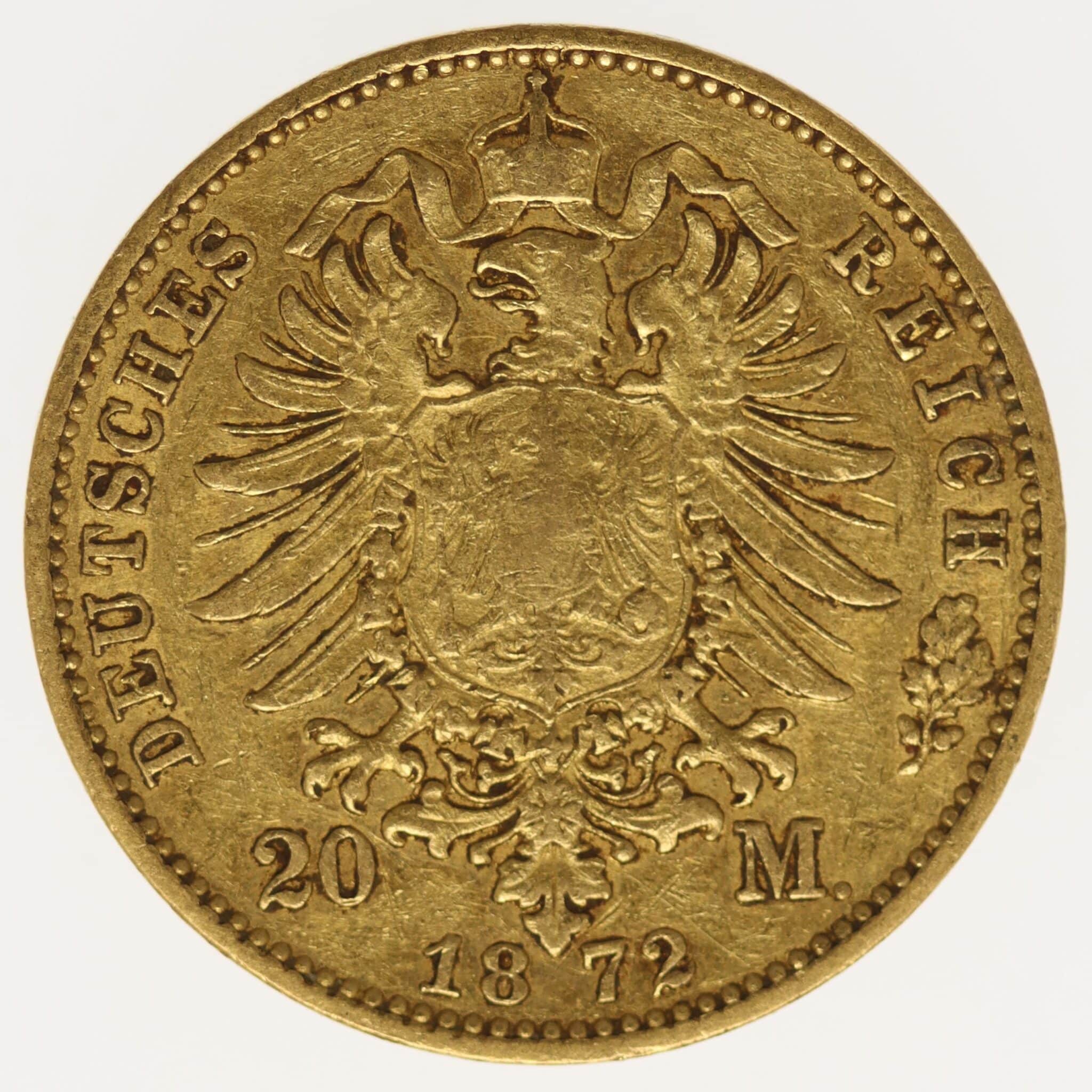 Hessen Ludwig III. 20 Mark 1872