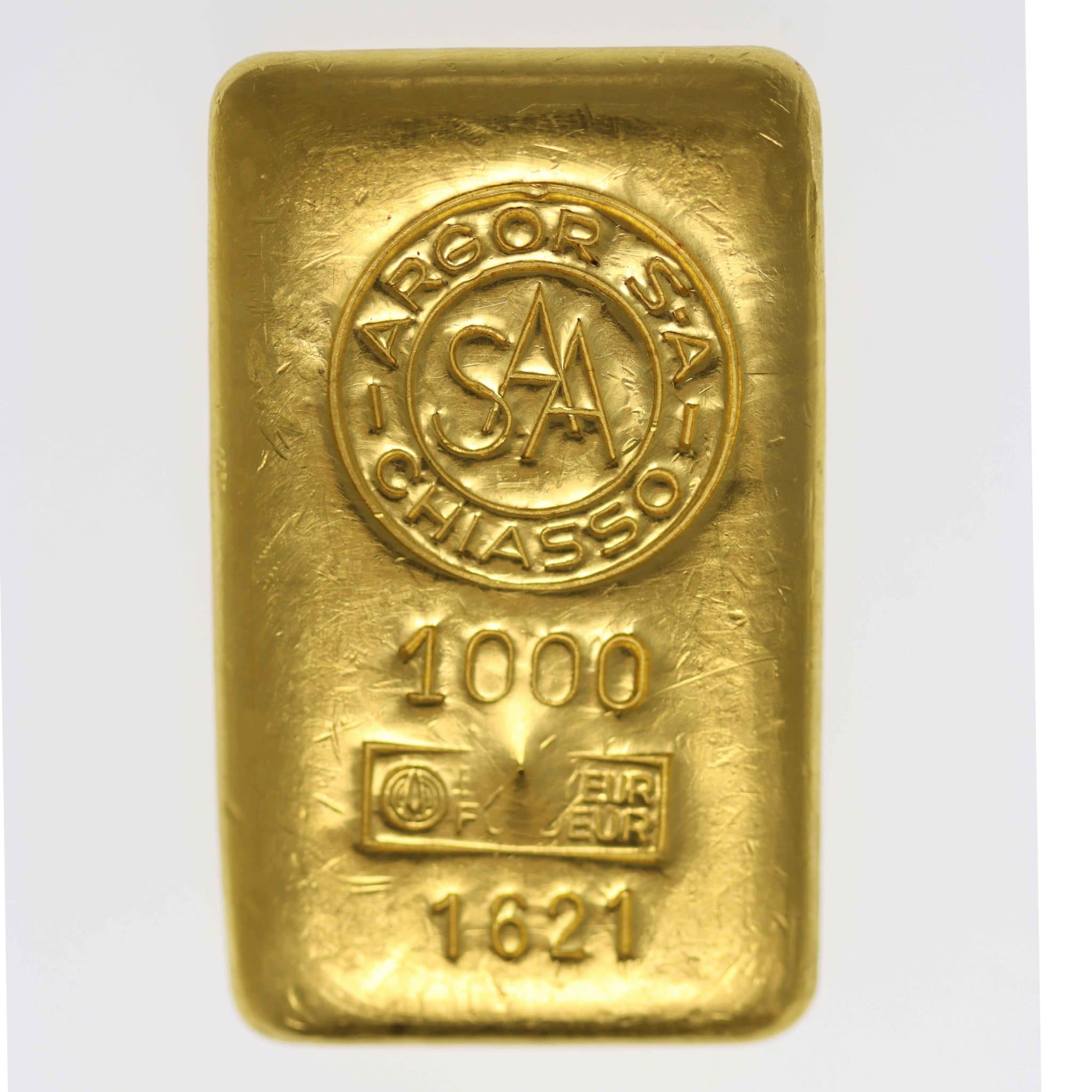 Goldbarren 250 Gramm Schweiz Argor S.A. Chiasso