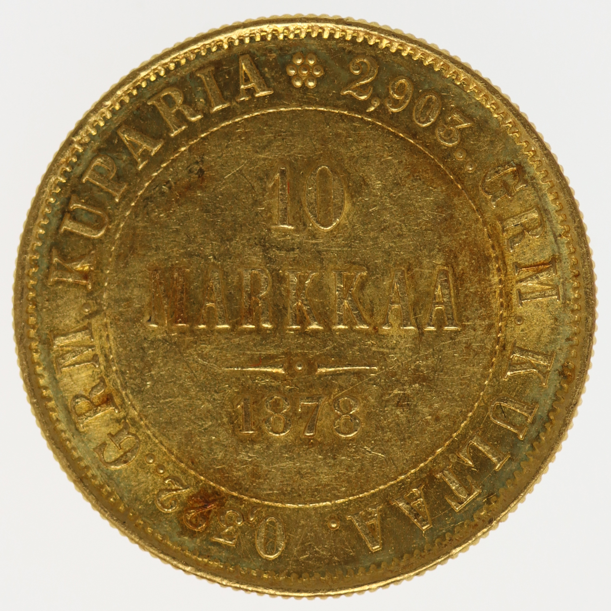 Finnland Alexander II. 10 Markkaa 1878