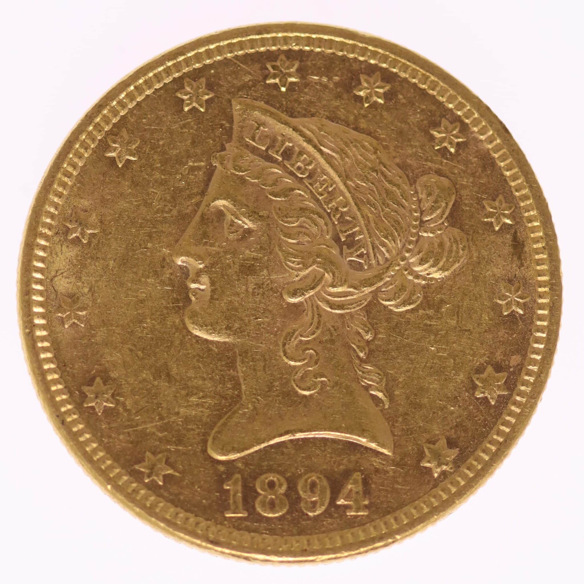 USA 10 Dollars 1894 Liberty / Kopf