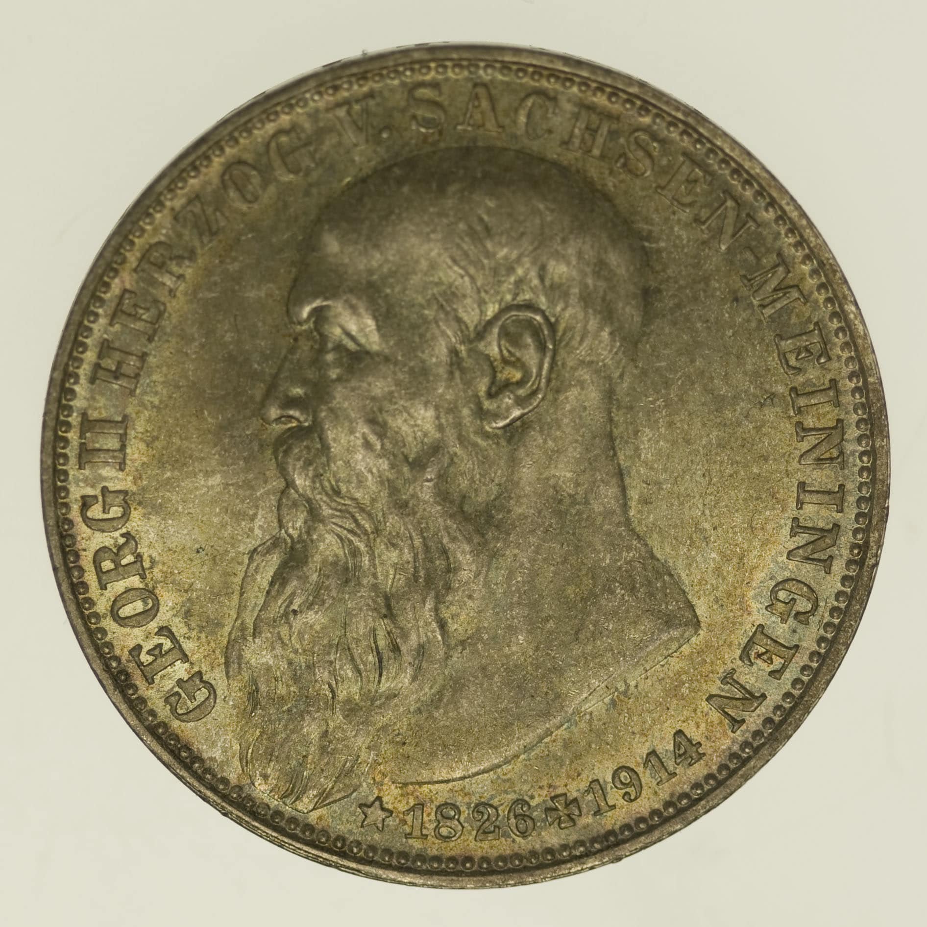 Sachsen Meiningen Georg II. 3 Mark 1915