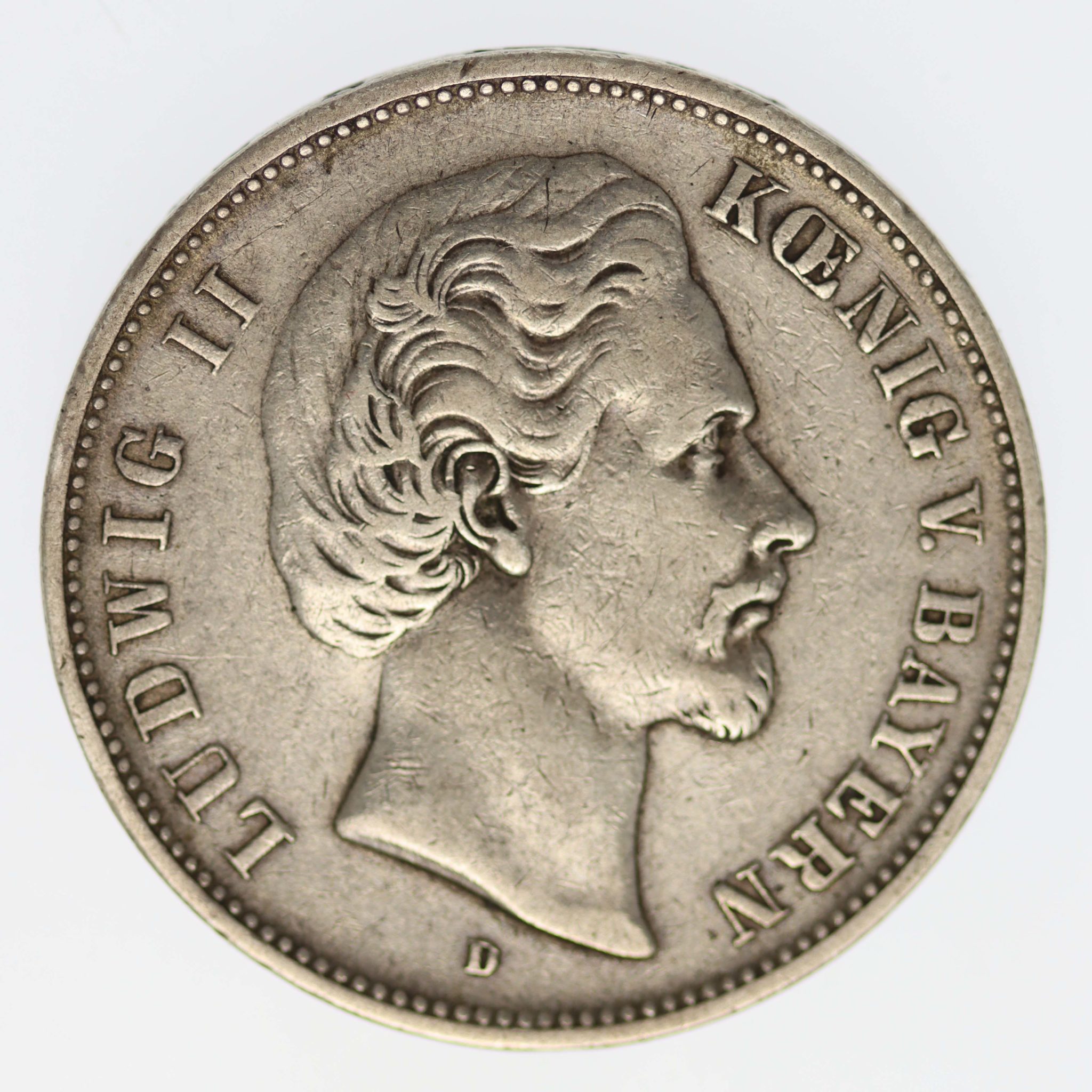 Bayern Ludwig II. 5 Mark 1876