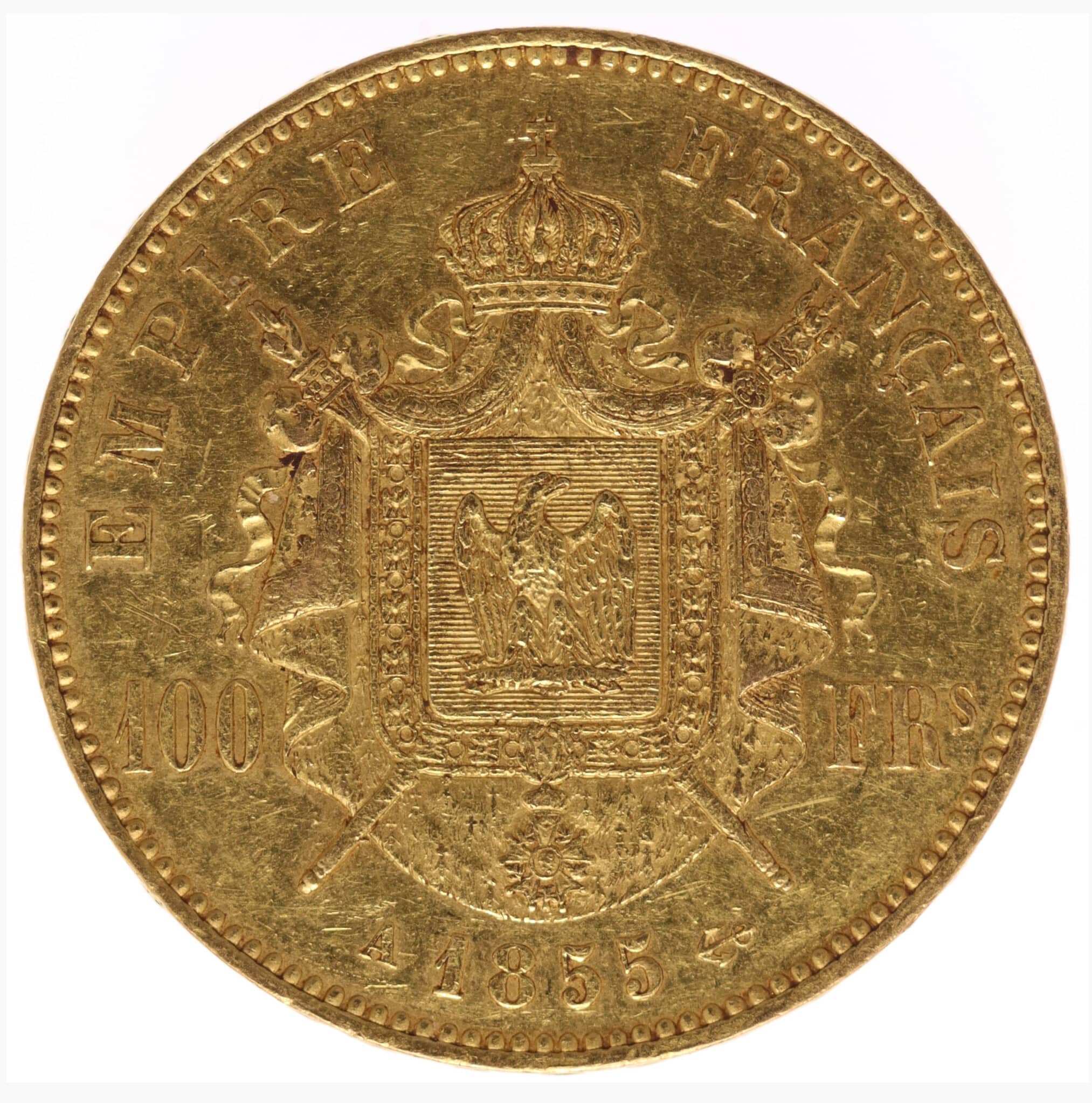 Frankreich Napoleon III. 100 Francs 1855 A