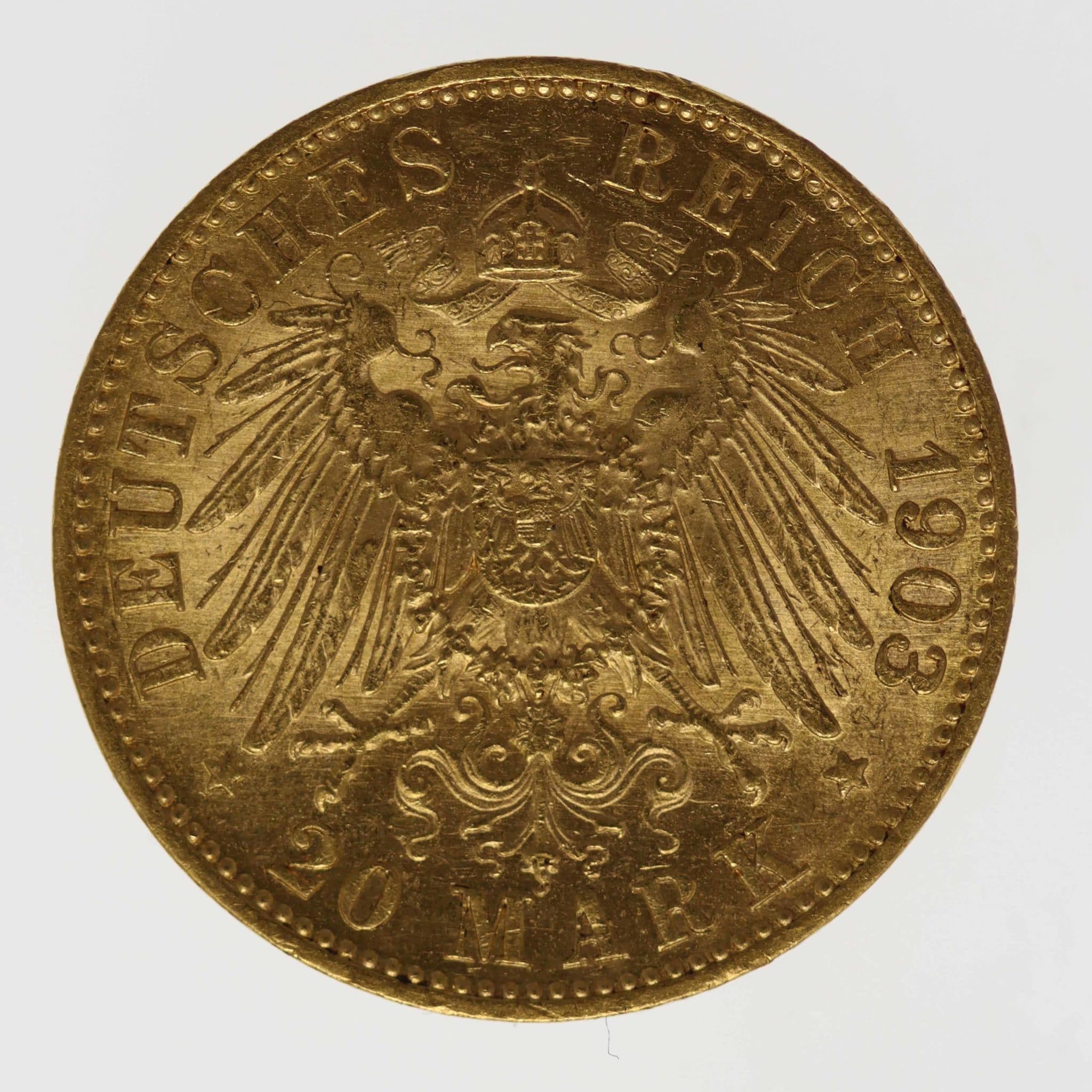 Hessen Ernst Ludwig 20 Mark 1903