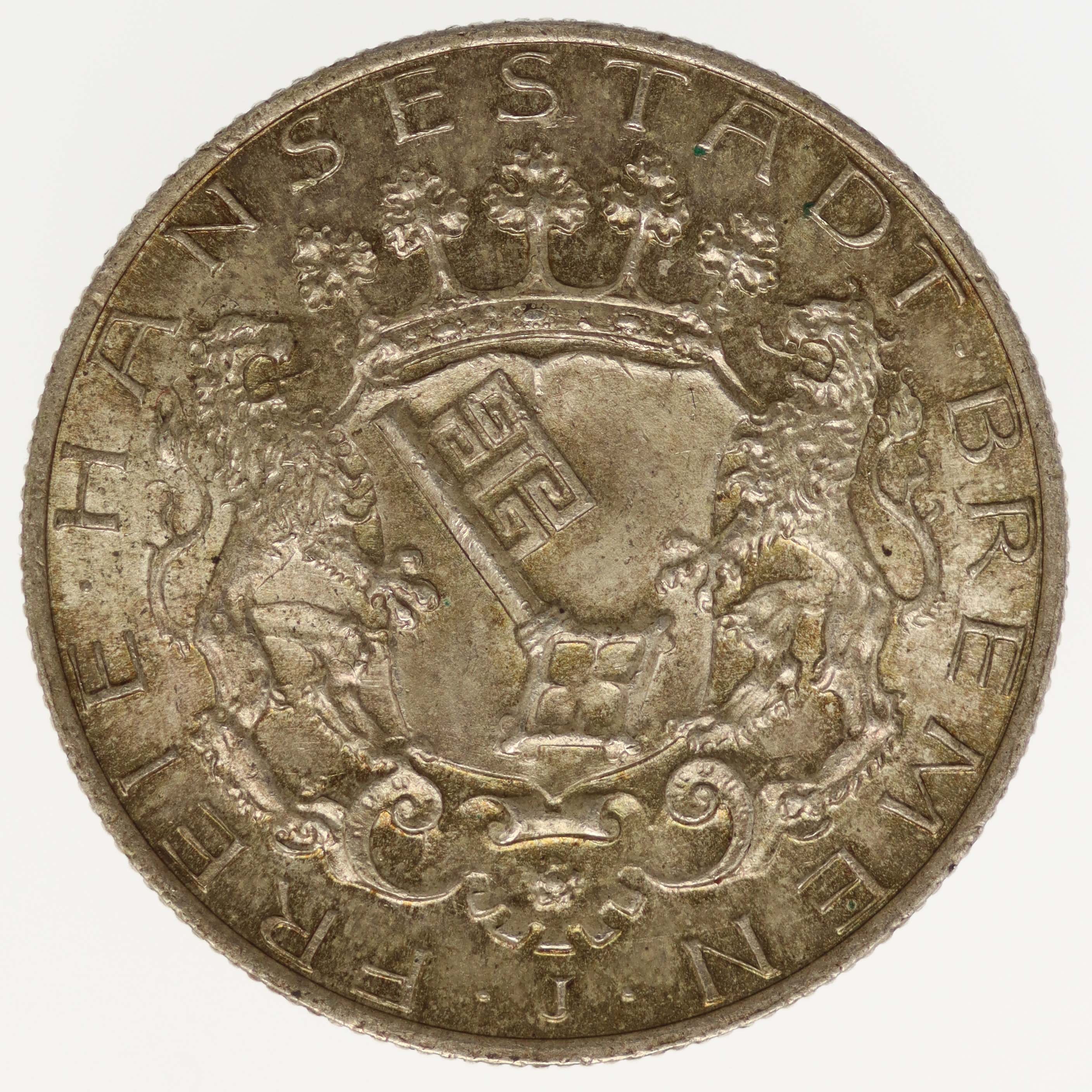 Bremen Stadtwappen 2 Mark 1904 J