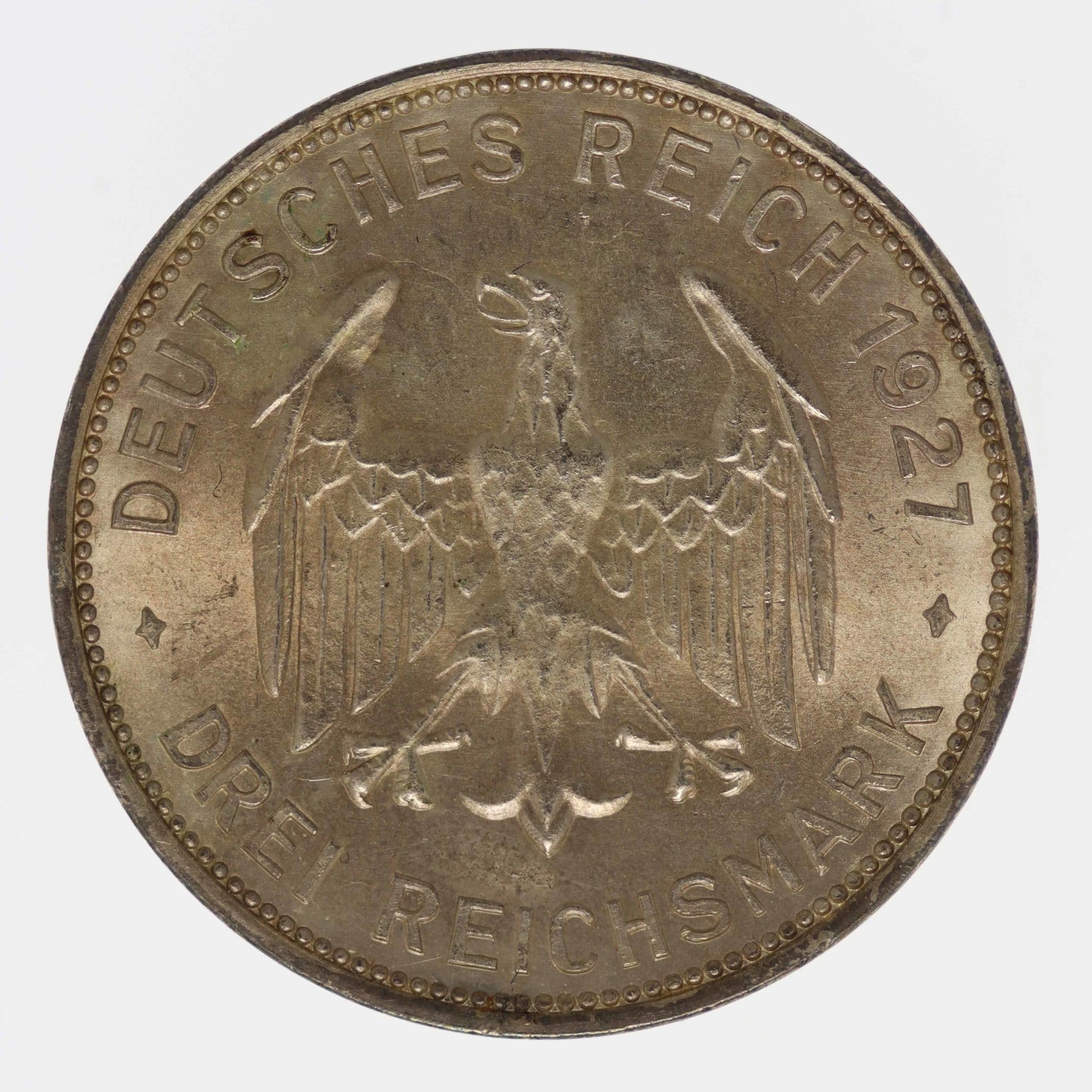 Weimarer Republik 3 Reichsmark 1927 Uni Tübingen