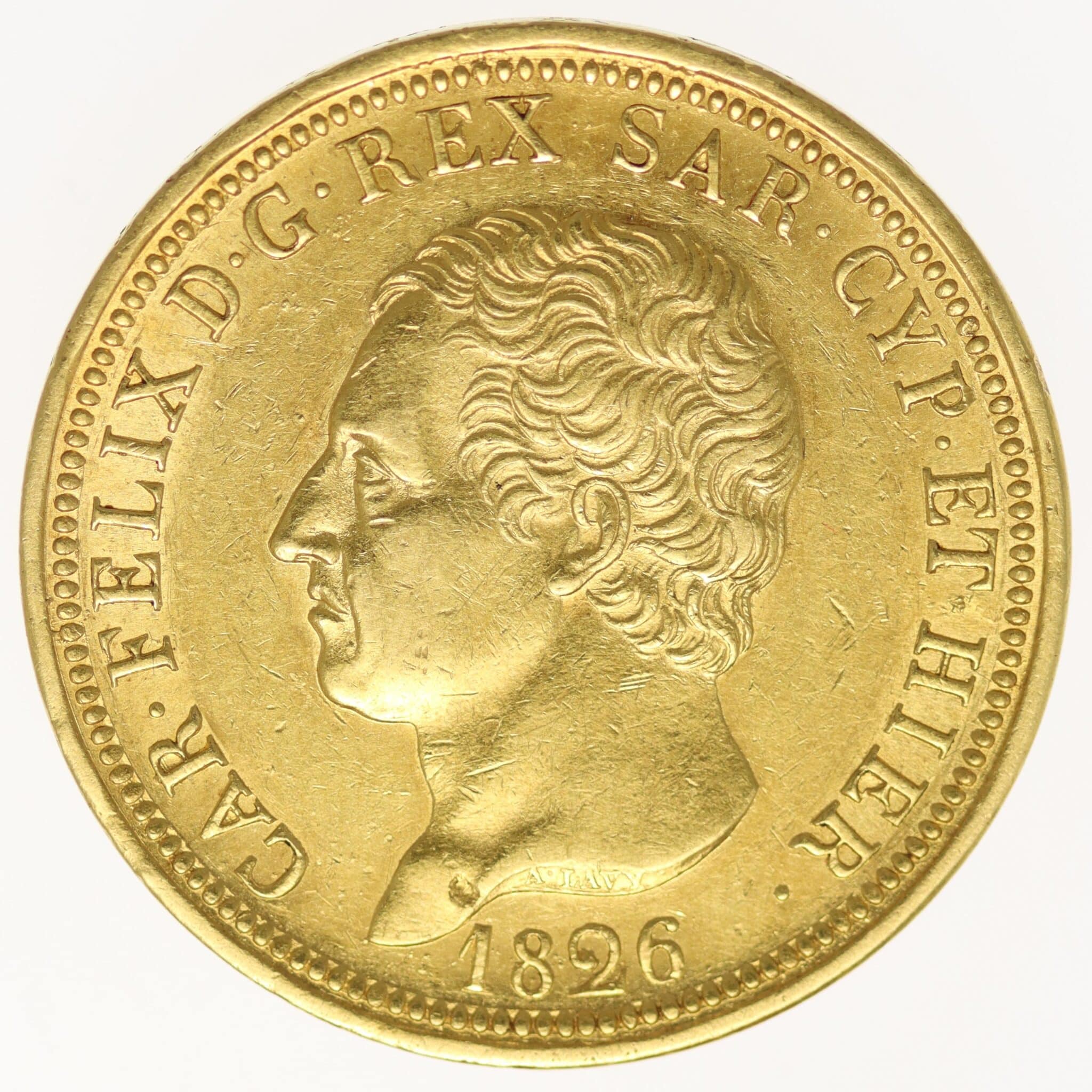 Italien Sardinien Karl Felix 80 Lire 1826