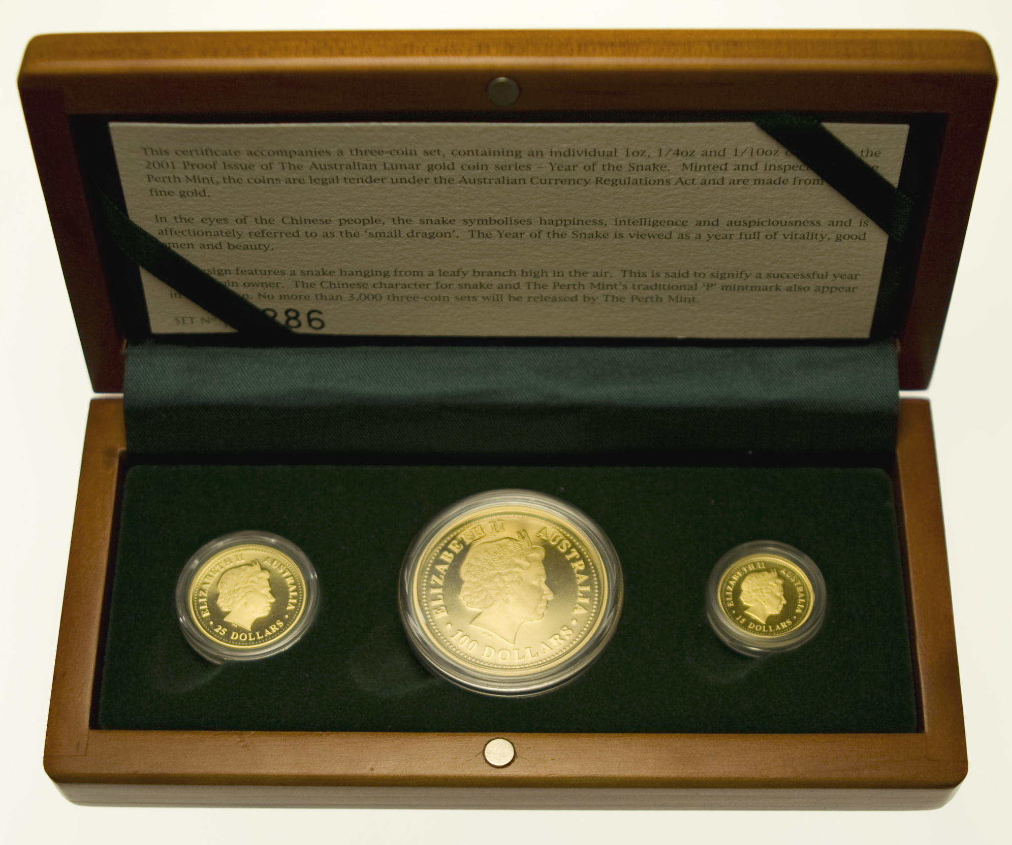 Australien Elisabeth II. Lunare Schlange Set 2001