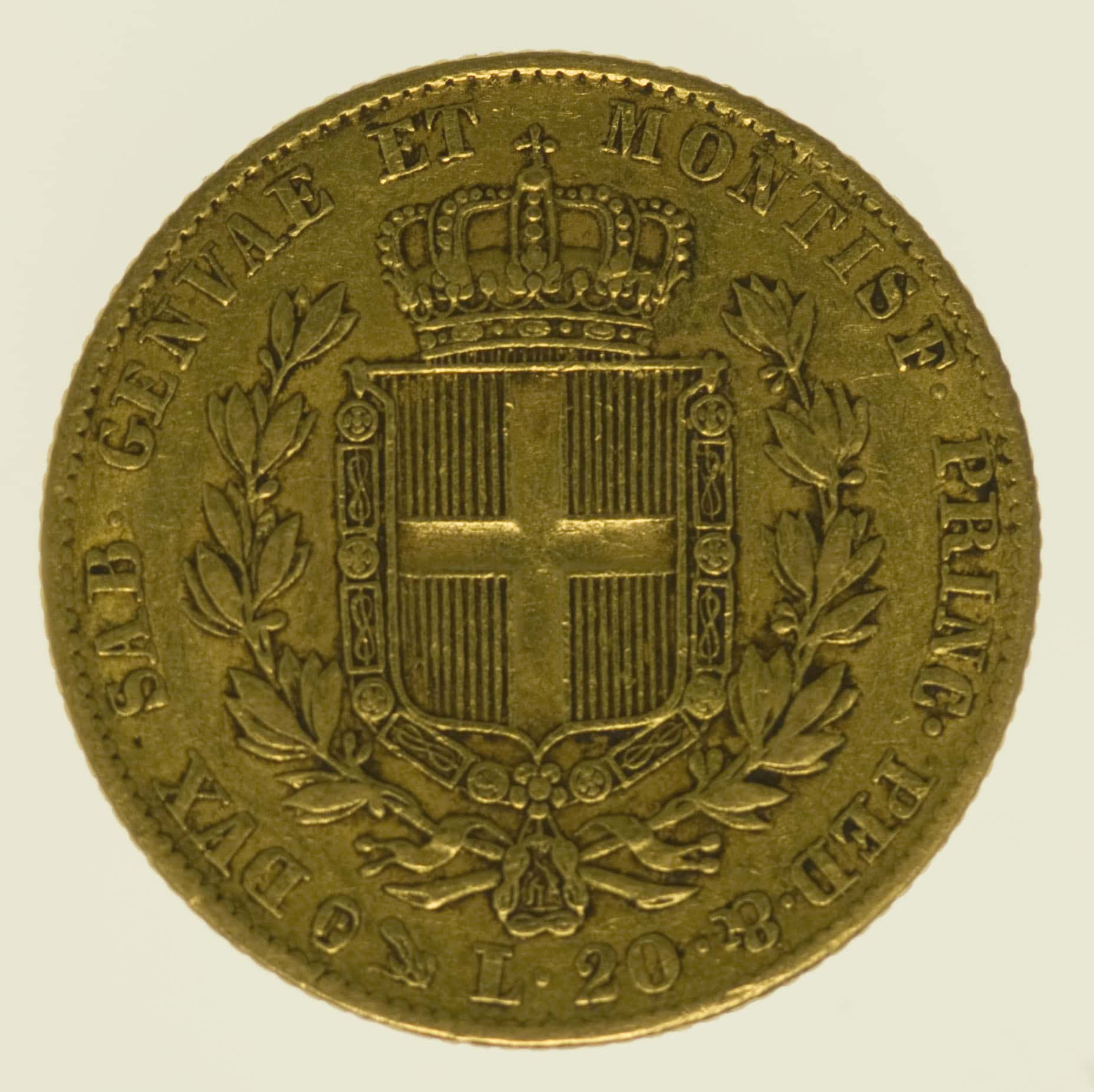 Italien Sardinien Karl Albert 20 Lire 1836