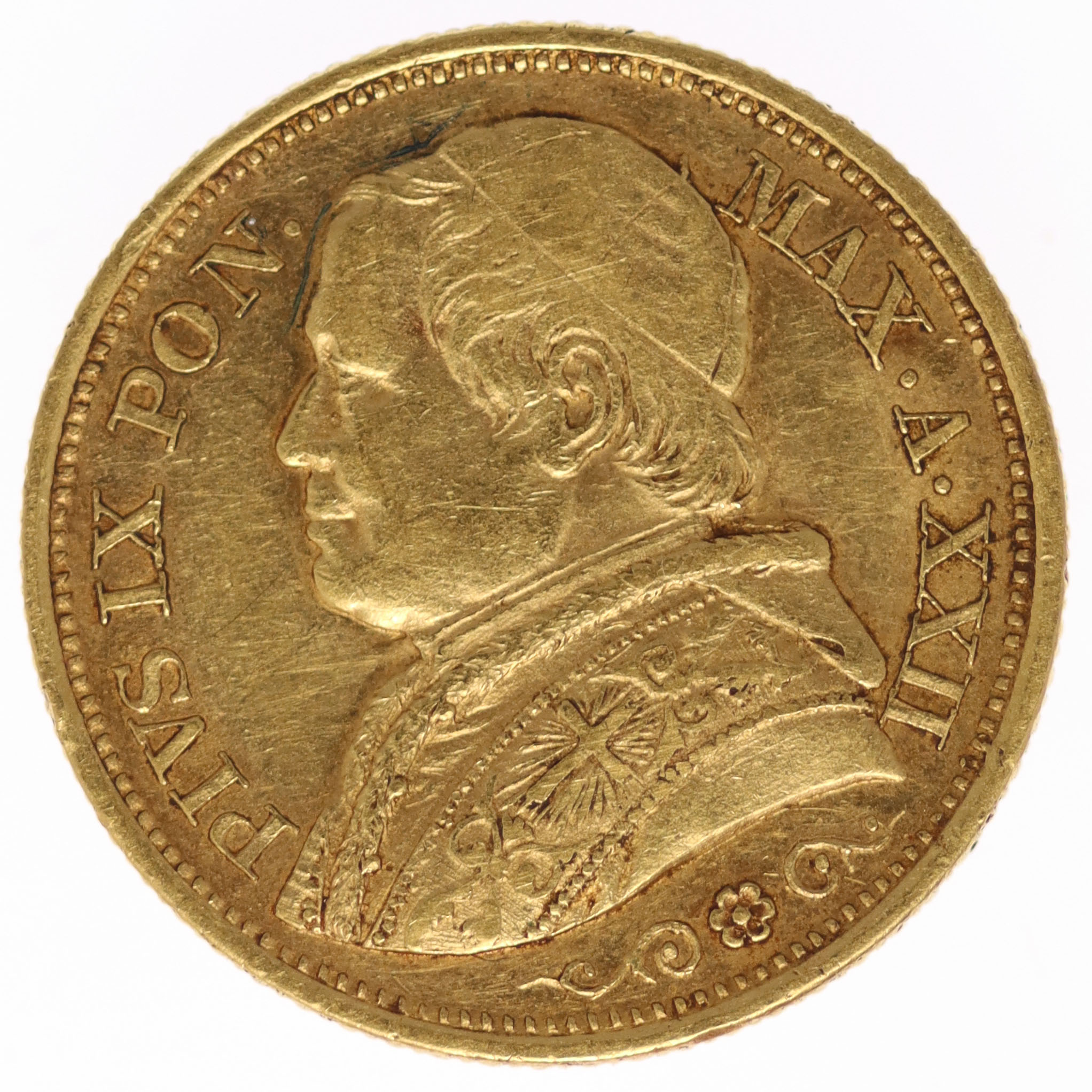 Vatikan Pius IX. 20 Lire 1868 R
