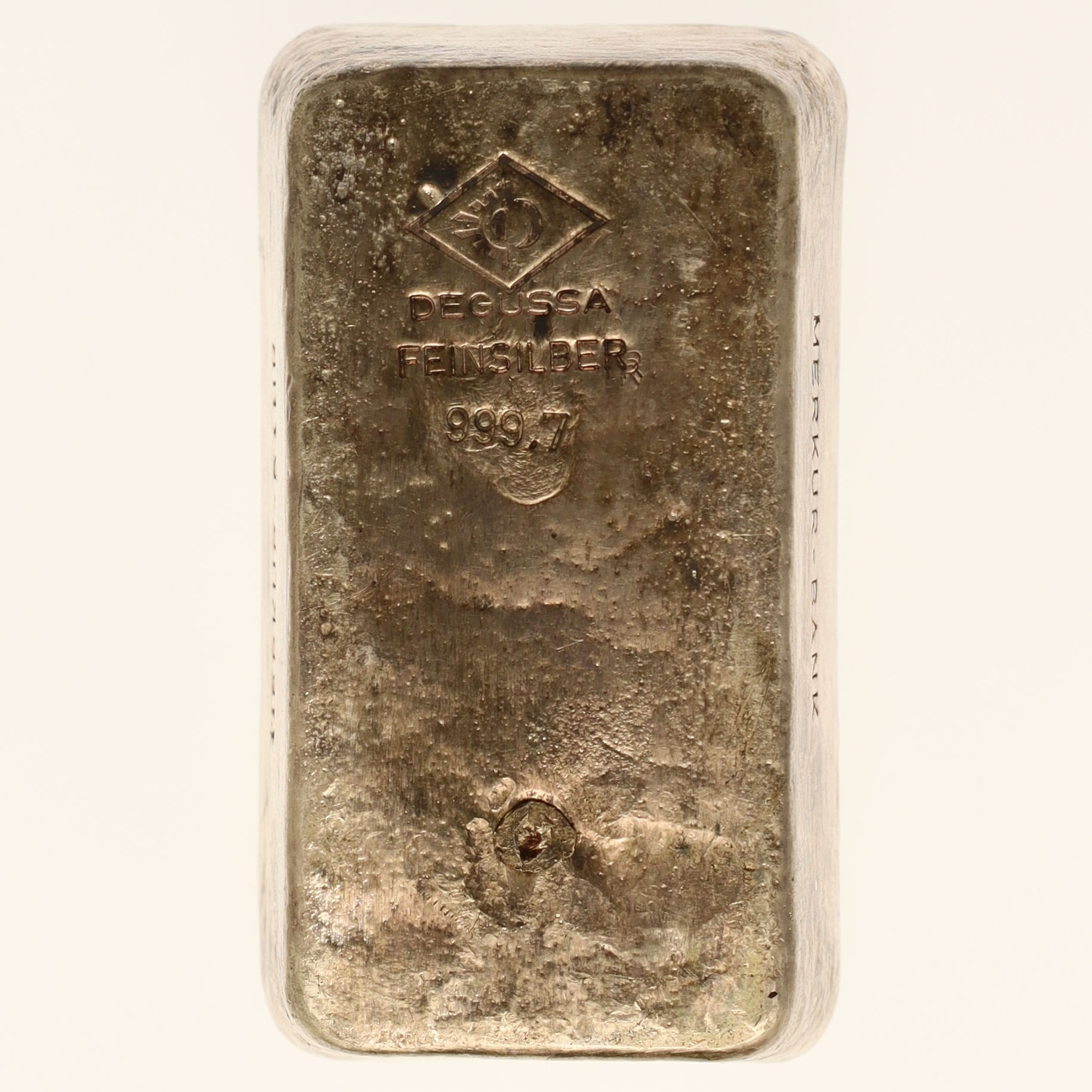 Silberbarren 1 Kilogramm Degussa für Merkur Bank München