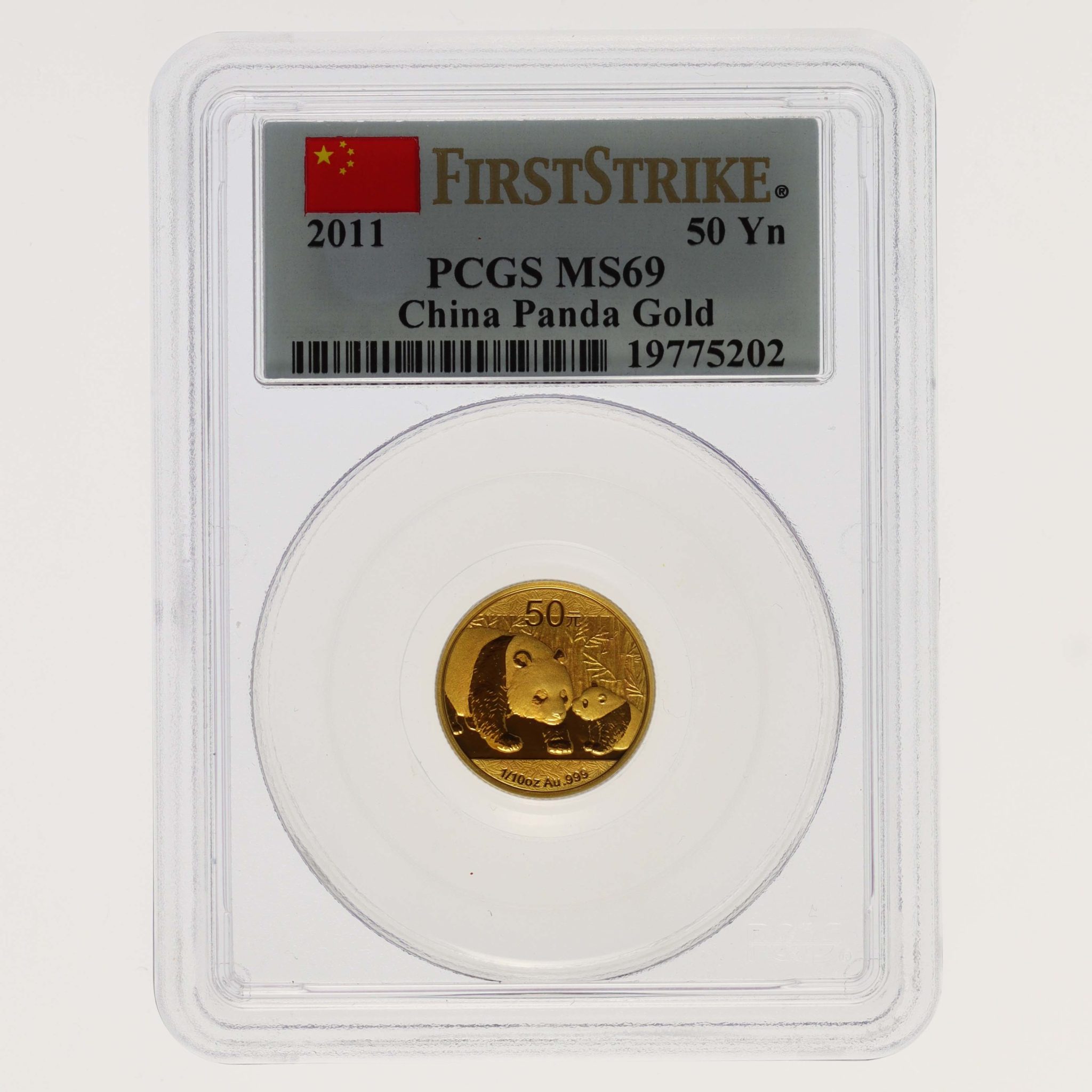China Panda 50 Yuan 2011 1/10 Unze