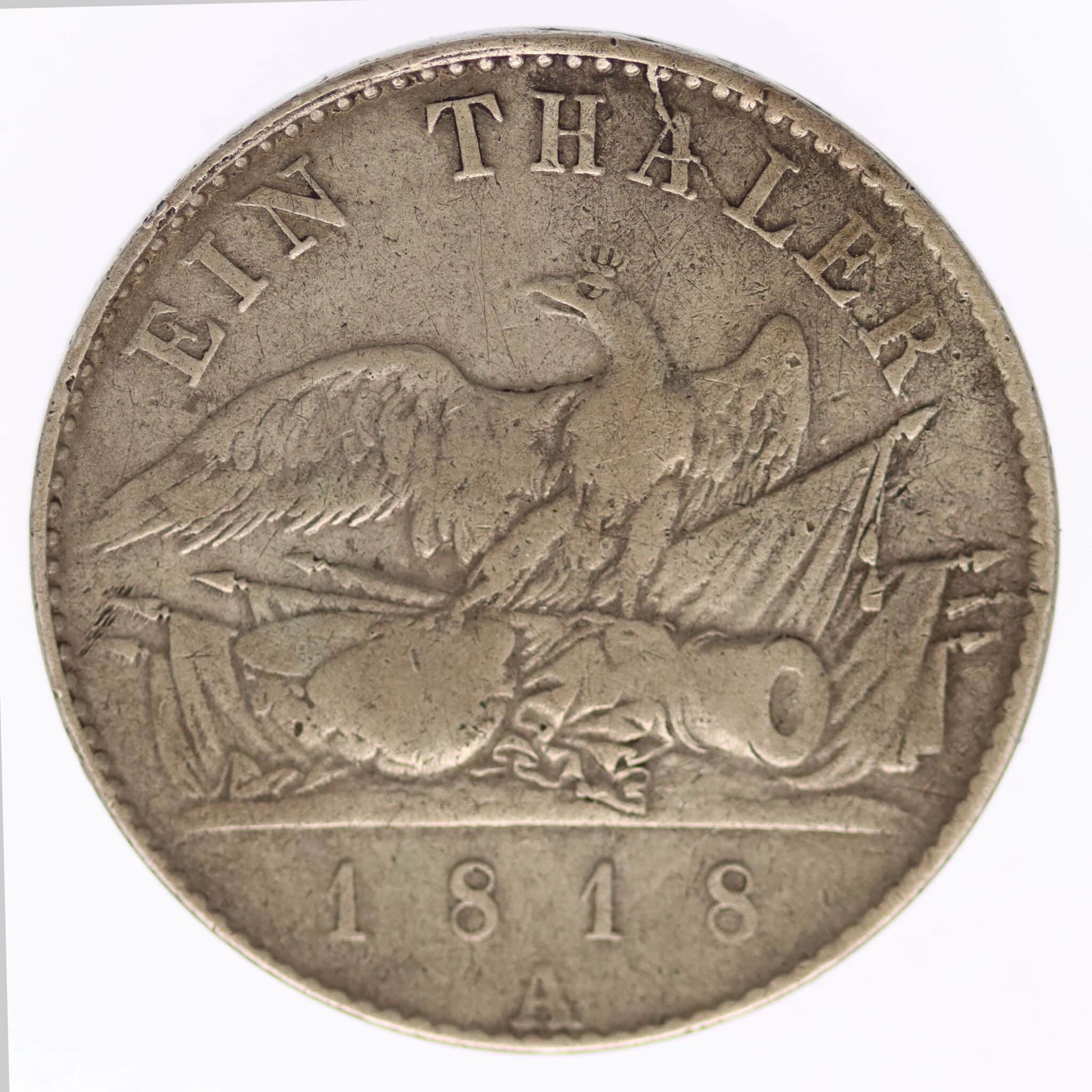Preussen Friedrich Wilhelm III. Taler 1818 A