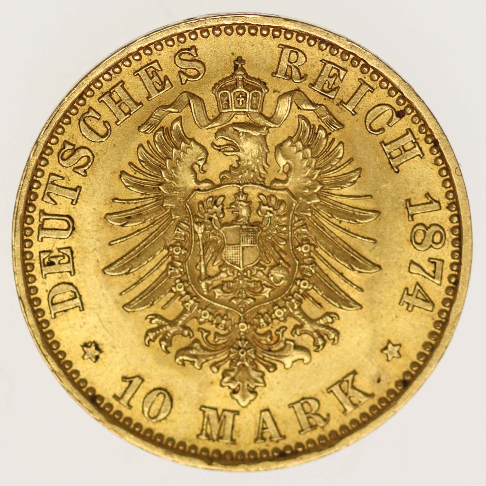 Preussen Wilhelm I. 10 Mark 1874 A