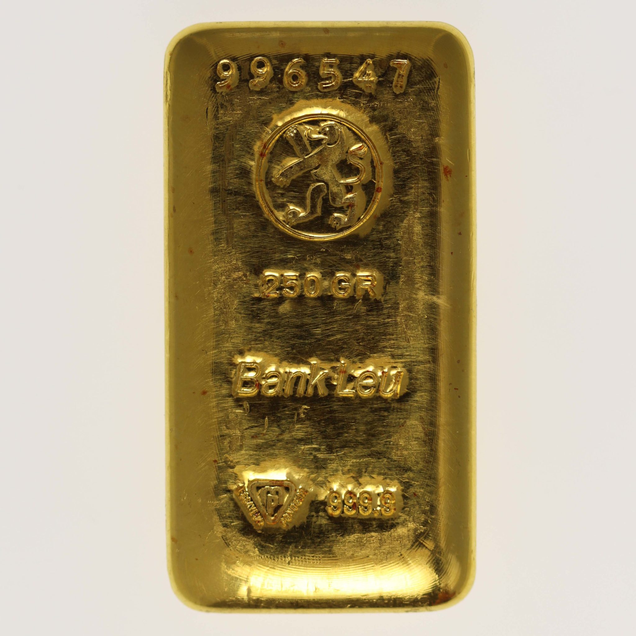 Goldbarren 250 Gramm MP für Bank Leu
