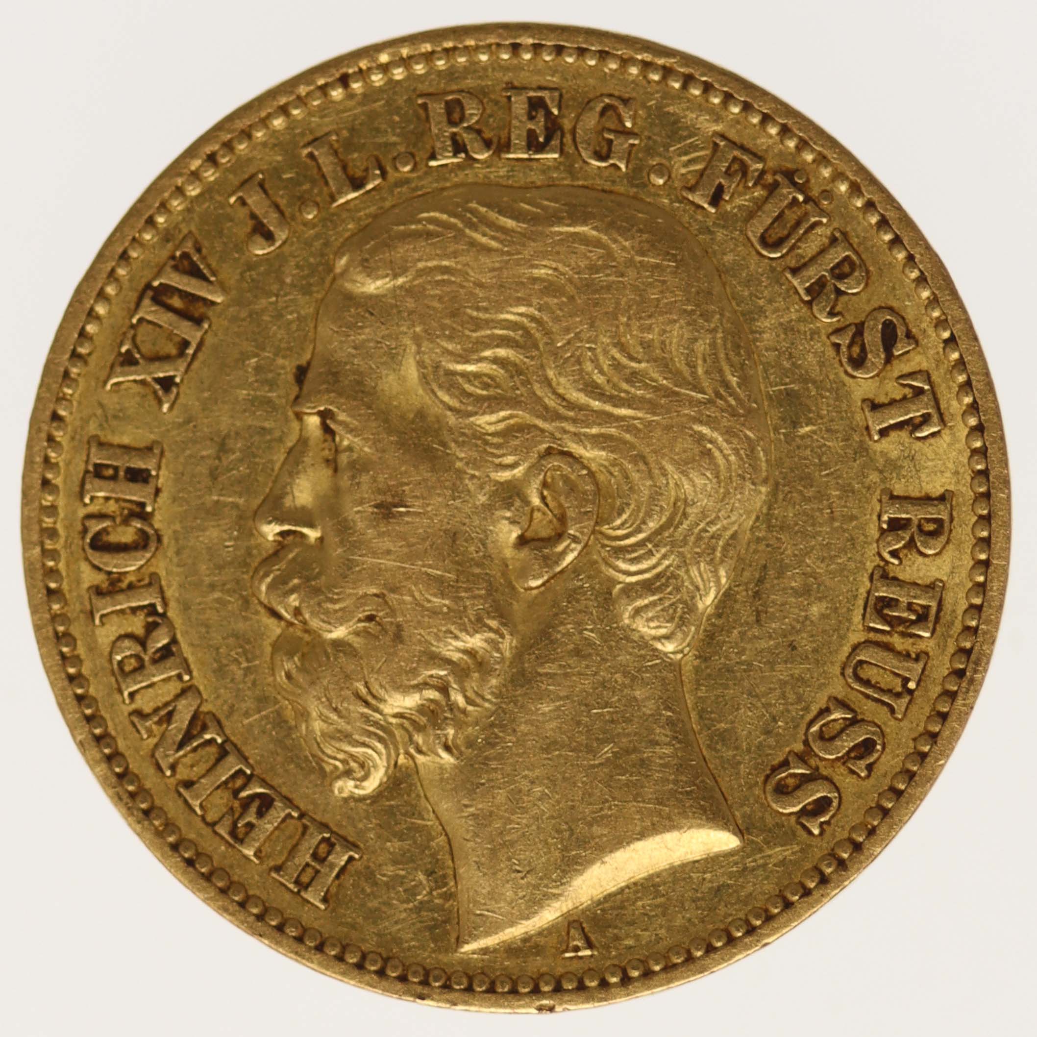 Reuss Heinrich XIV. 10 Mark 1882 A